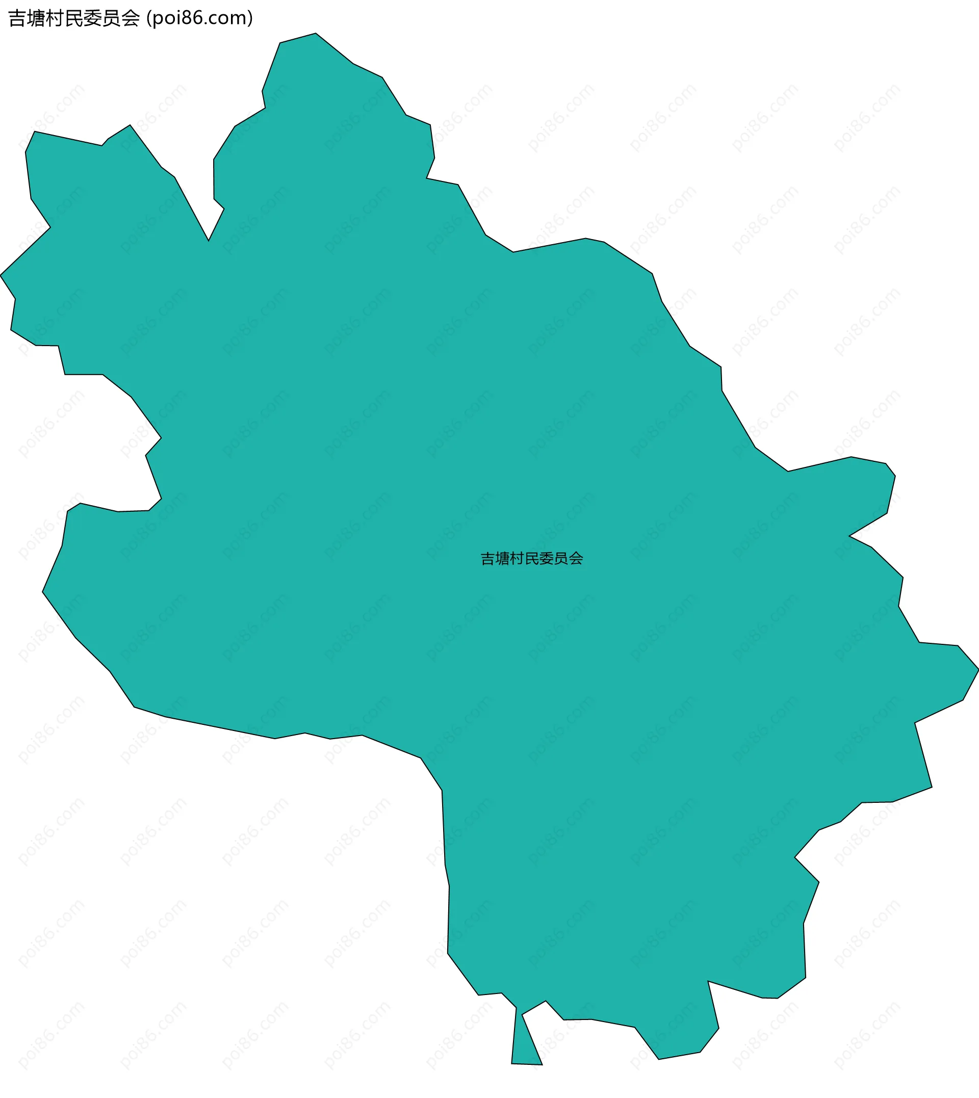 吉塘村民委员会边界地图