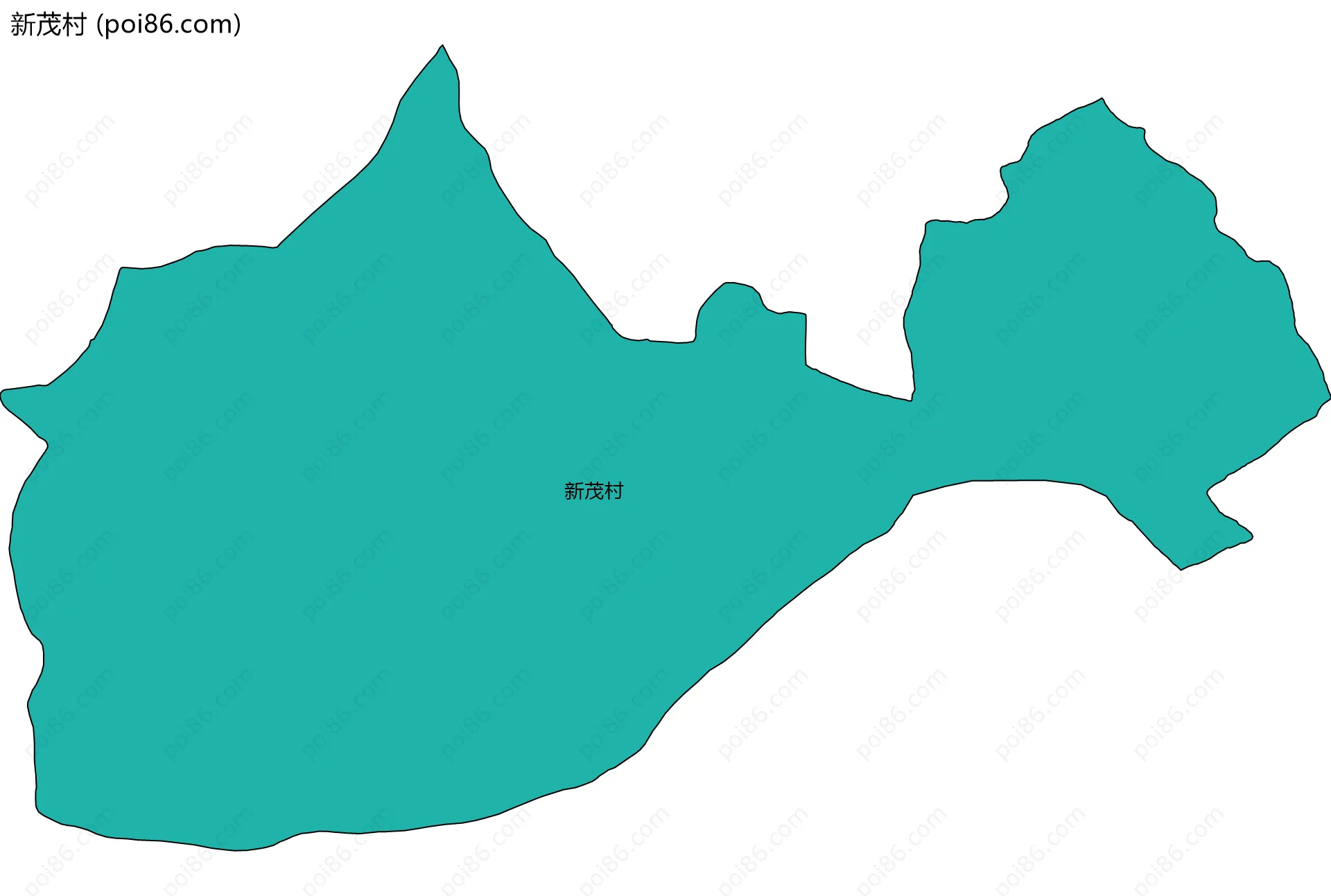 新茂村边界地图