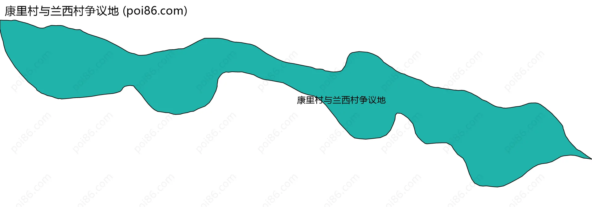 康里村与兰西村争议地边界地图