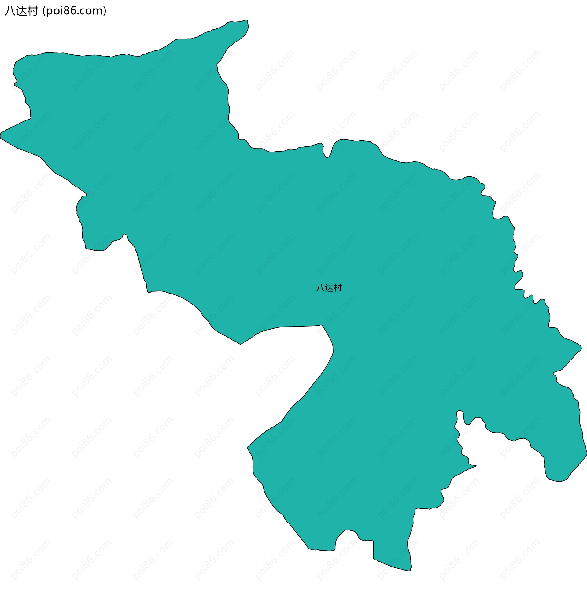 八达村边界地图