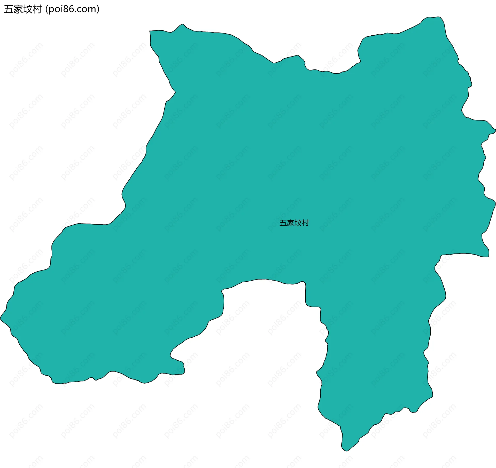五家坟村边界地图