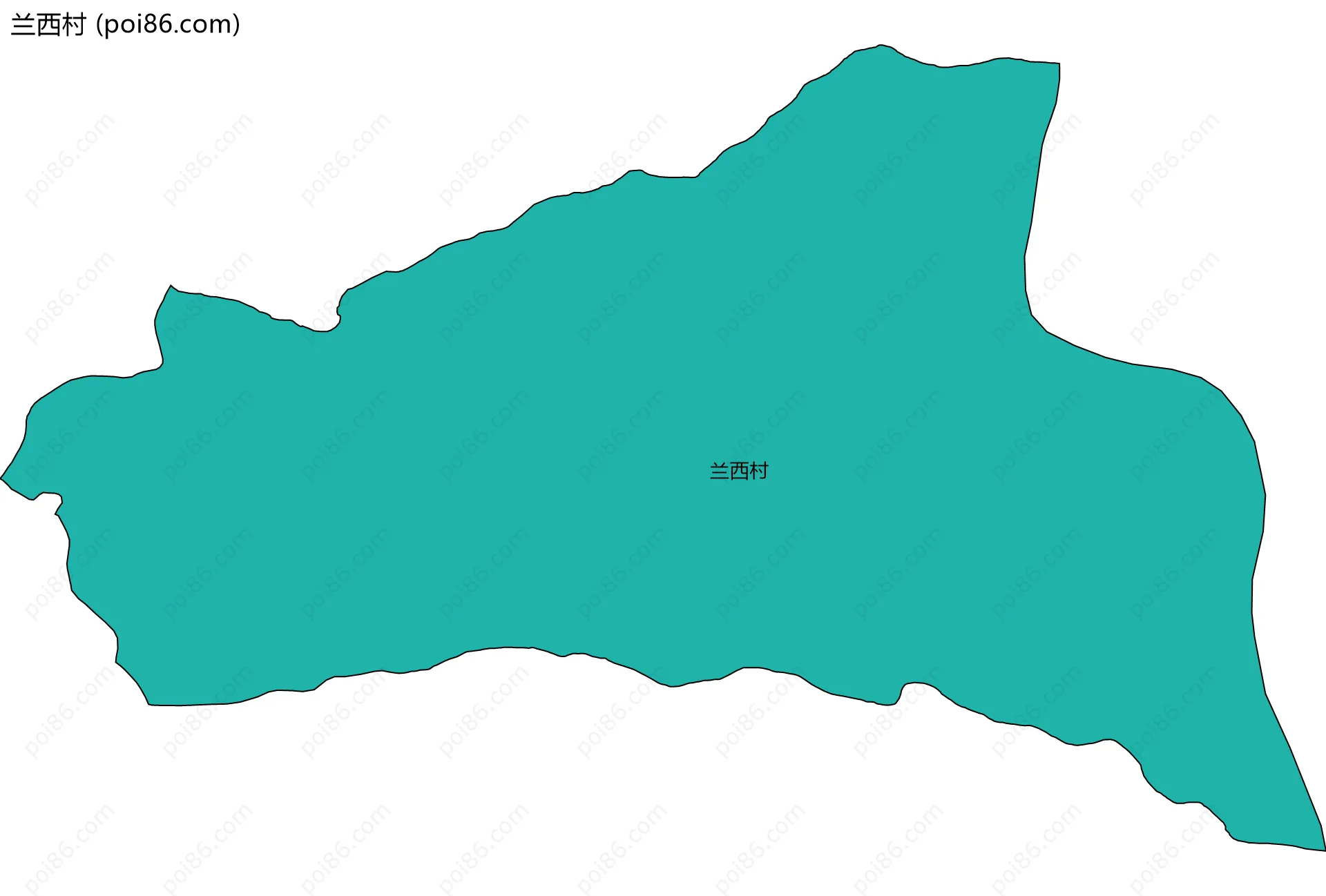 兰西村边界地图