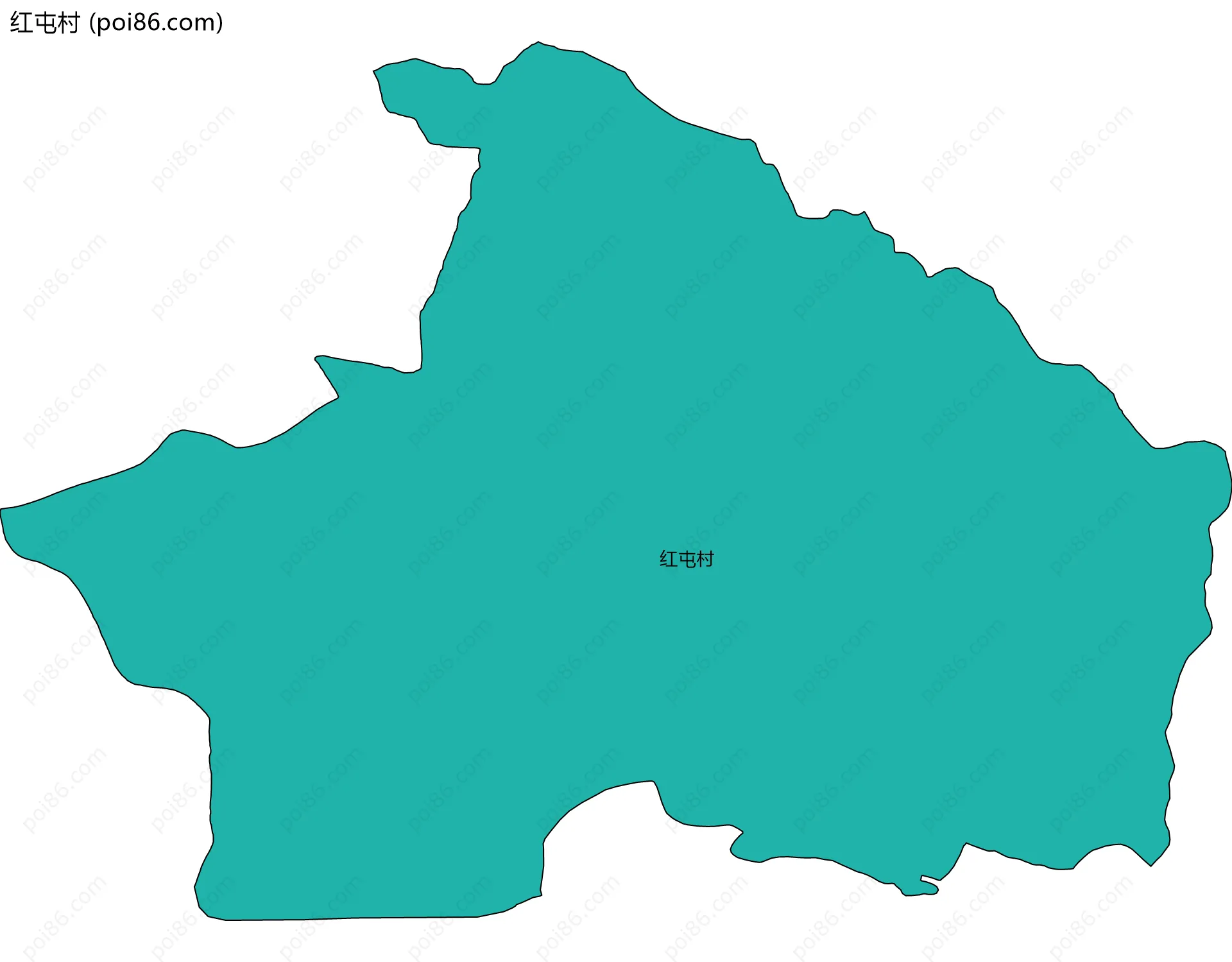 红屯村边界地图
