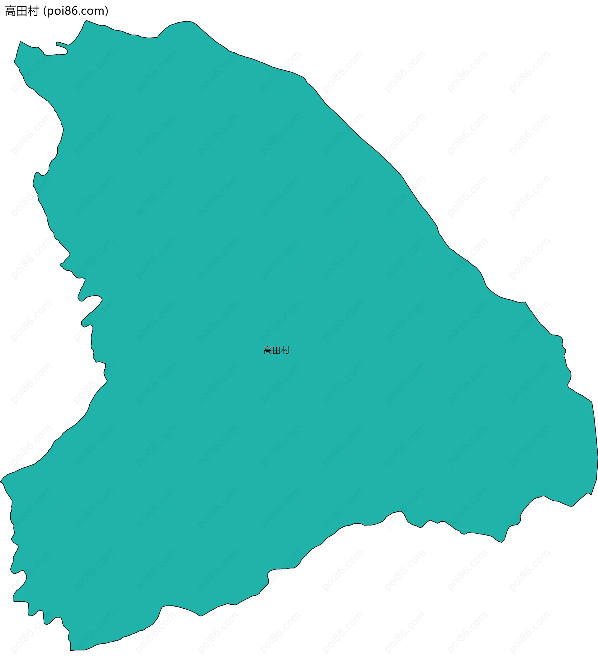 高田村边界地图