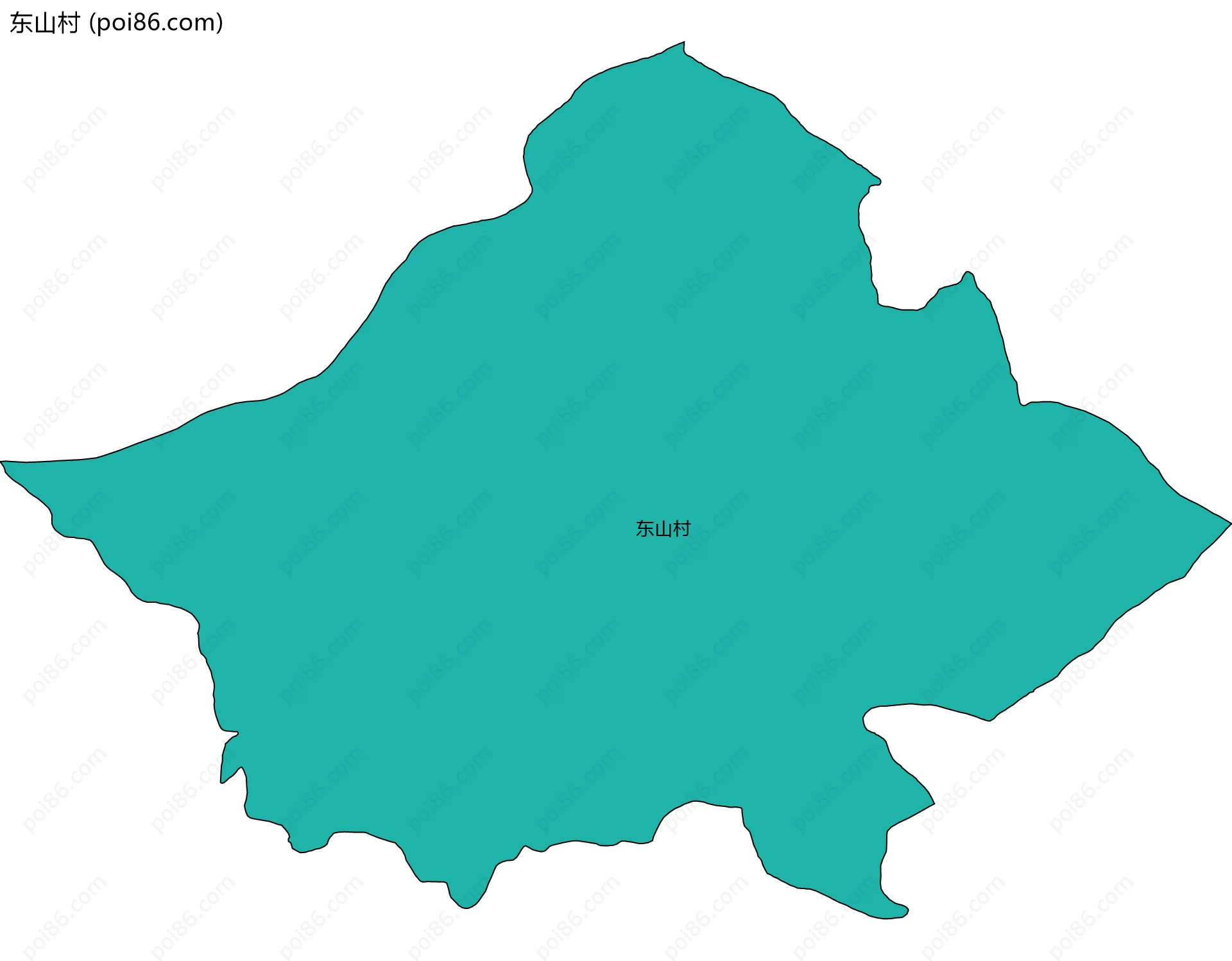 东山村边界地图