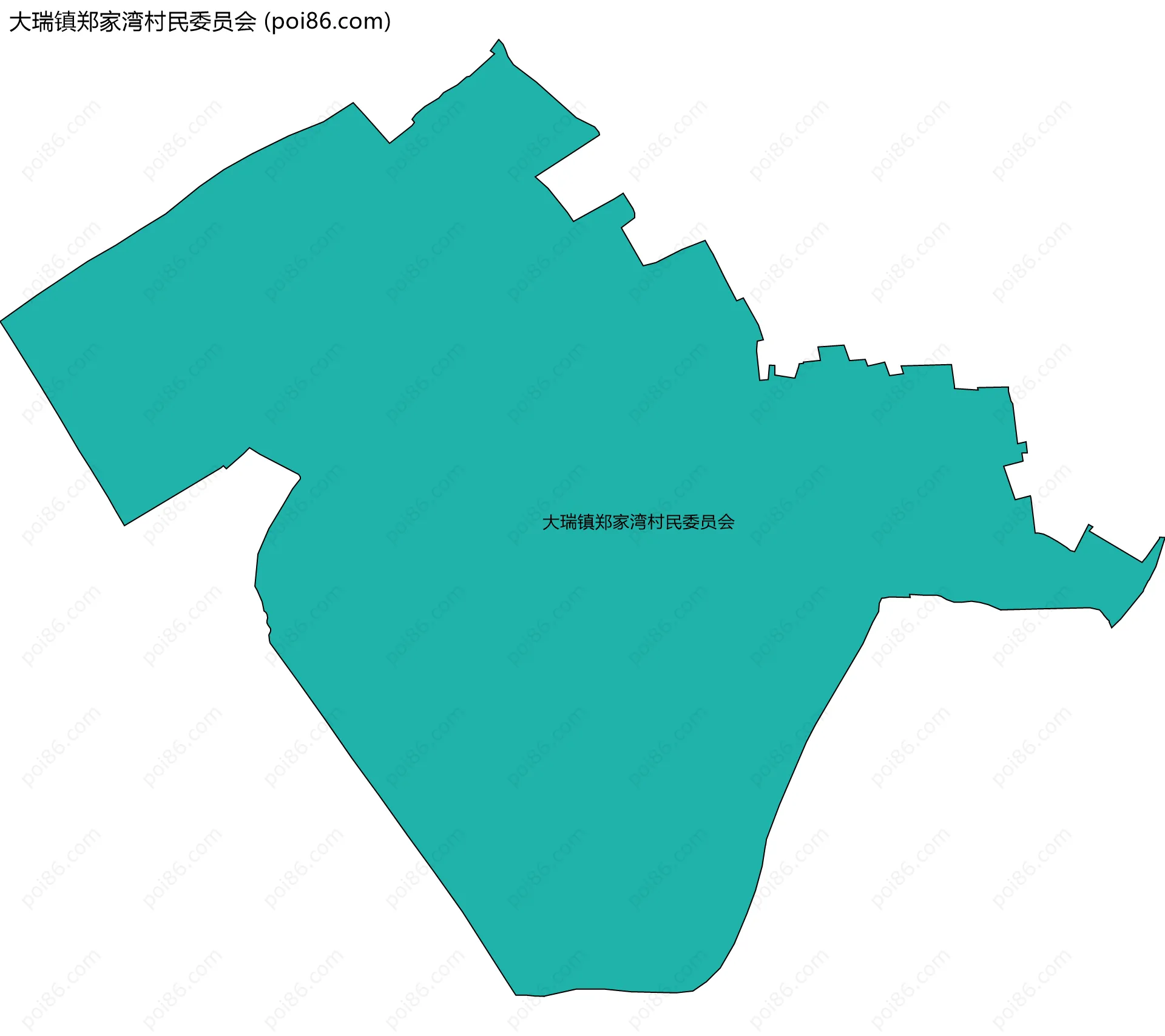 大瑞镇郑家湾村民委员会边界地图