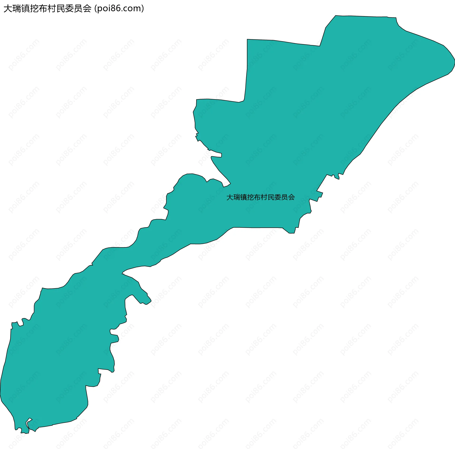 大瑞镇挖布村民委员会边界地图