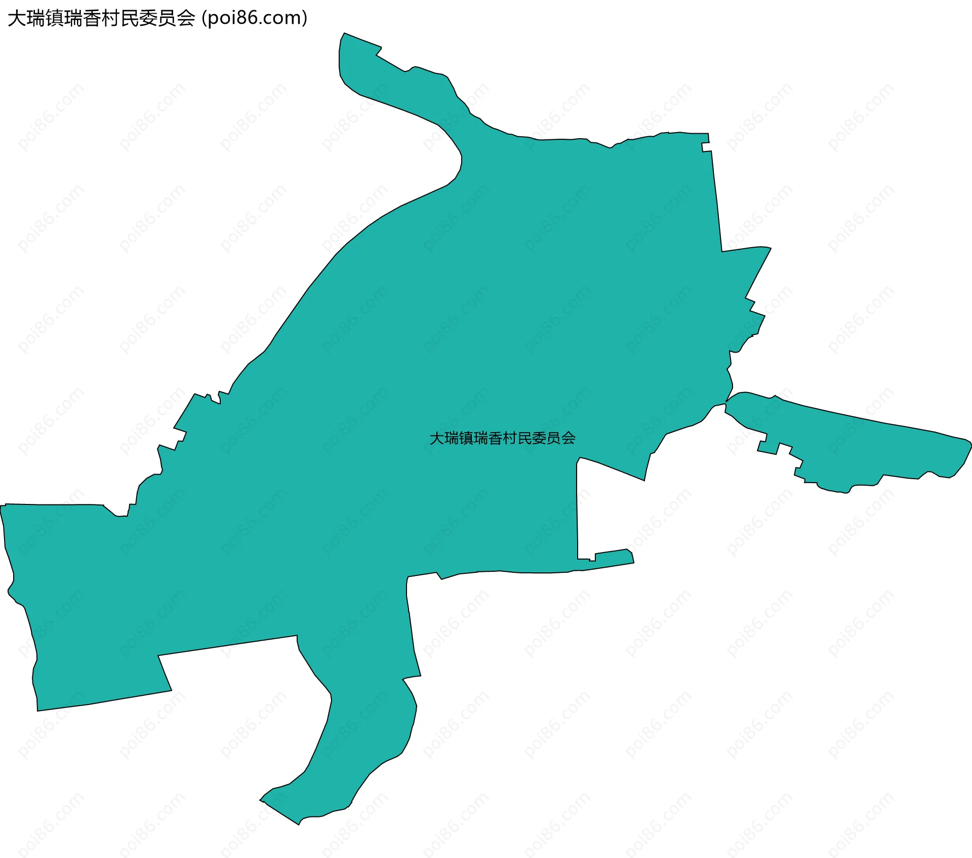 大瑞镇瑞香村民委员会边界地图