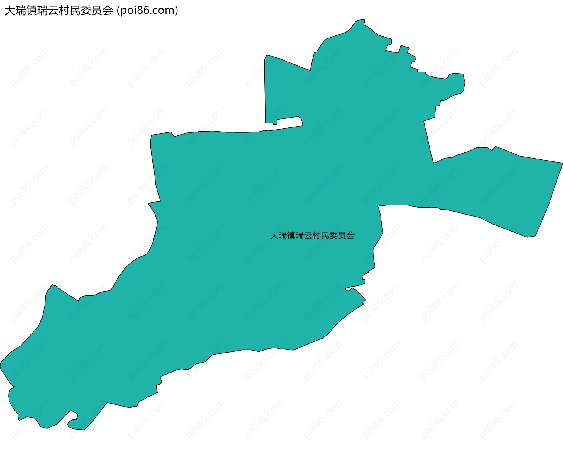 大瑞镇瑞云村民委员会边界地图