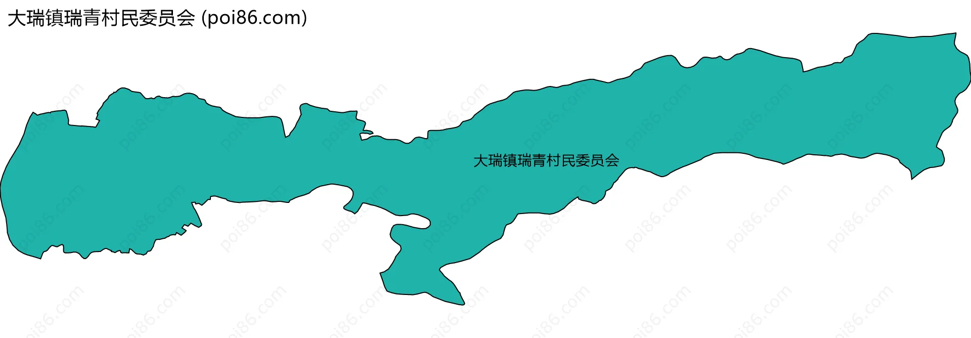 大瑞镇瑞青村民委员会边界地图
