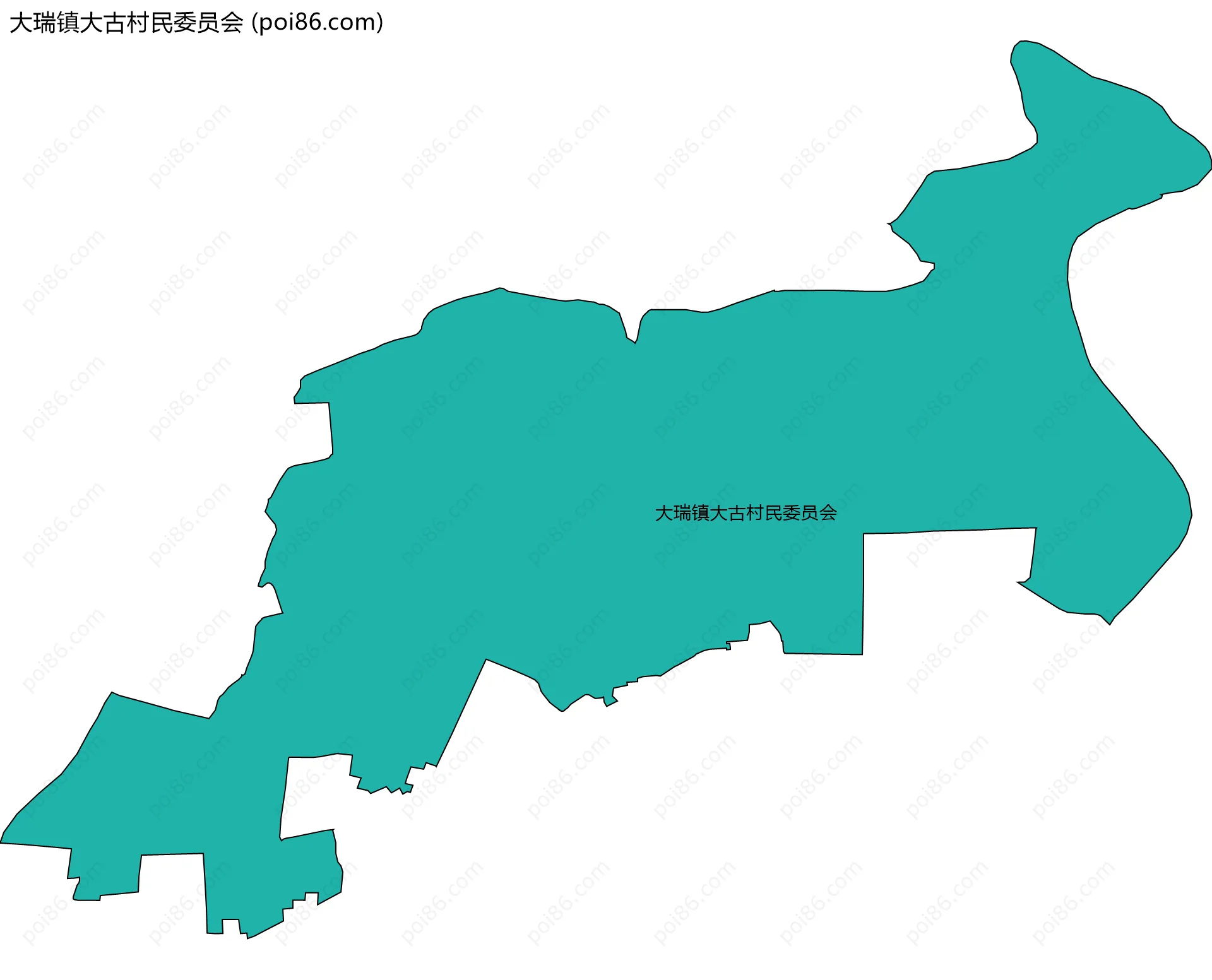 大瑞镇大古村民委员会边界地图