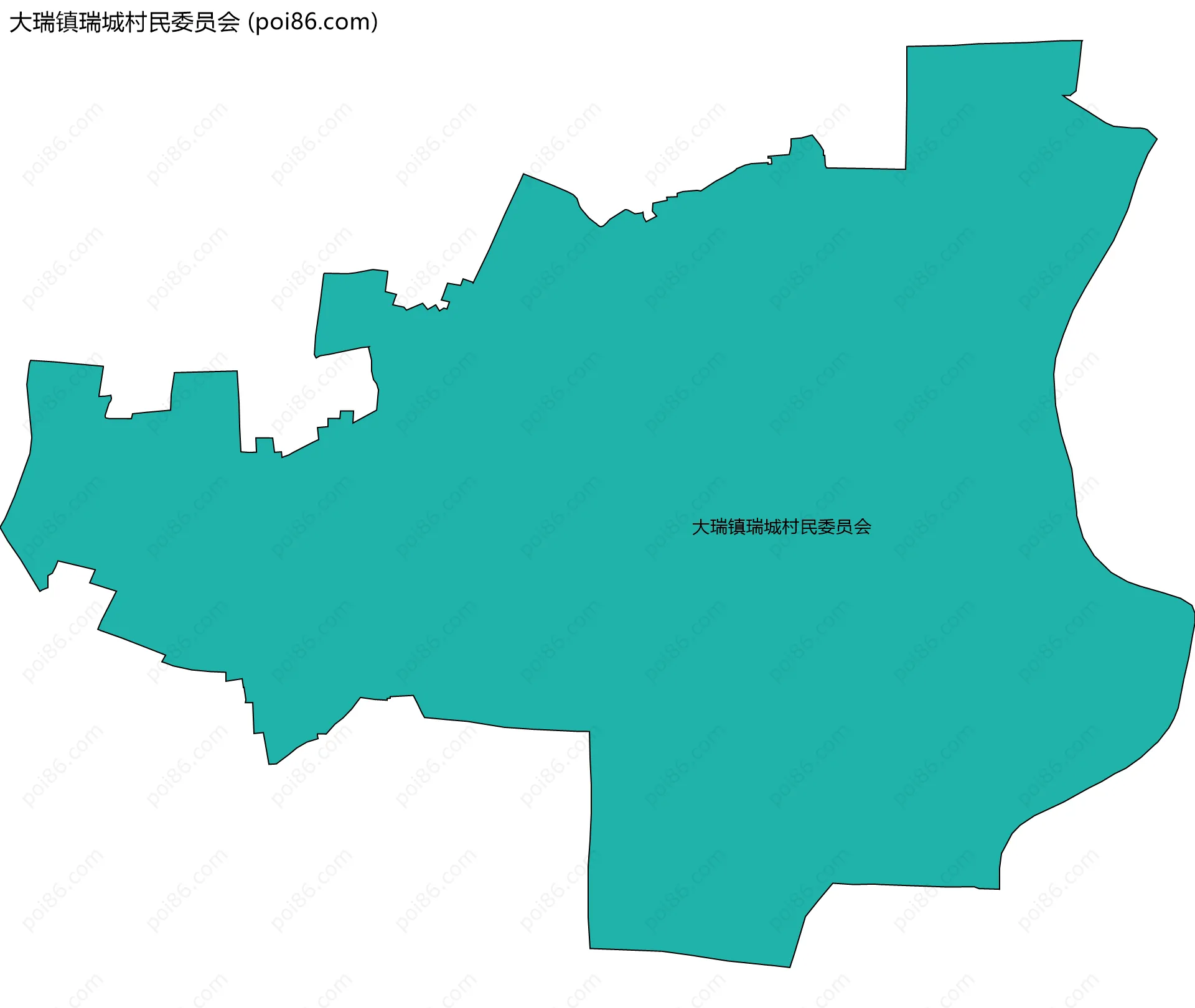 大瑞镇瑞城村民委员会边界地图