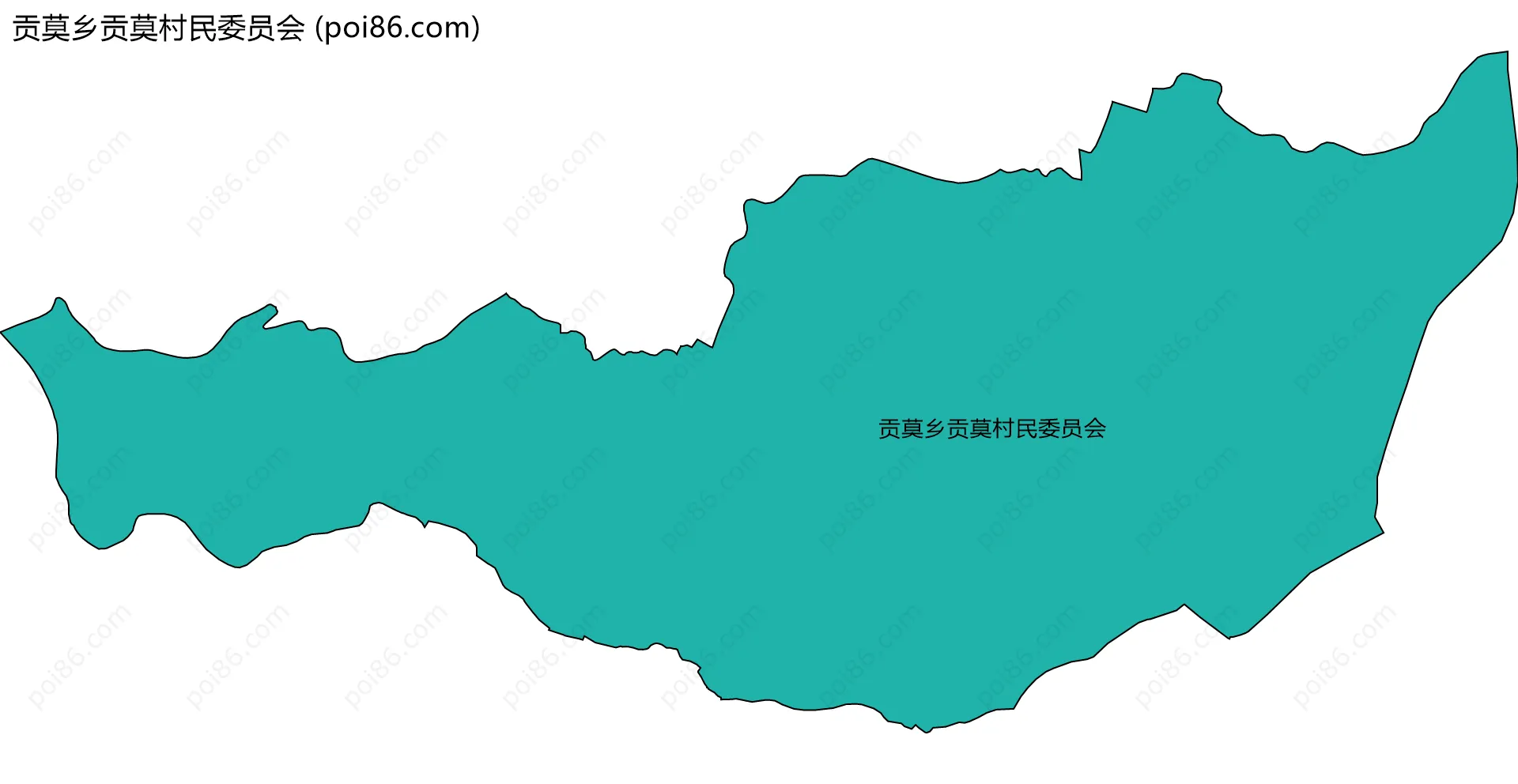 贡莫乡贡莫村民委员会边界地图
