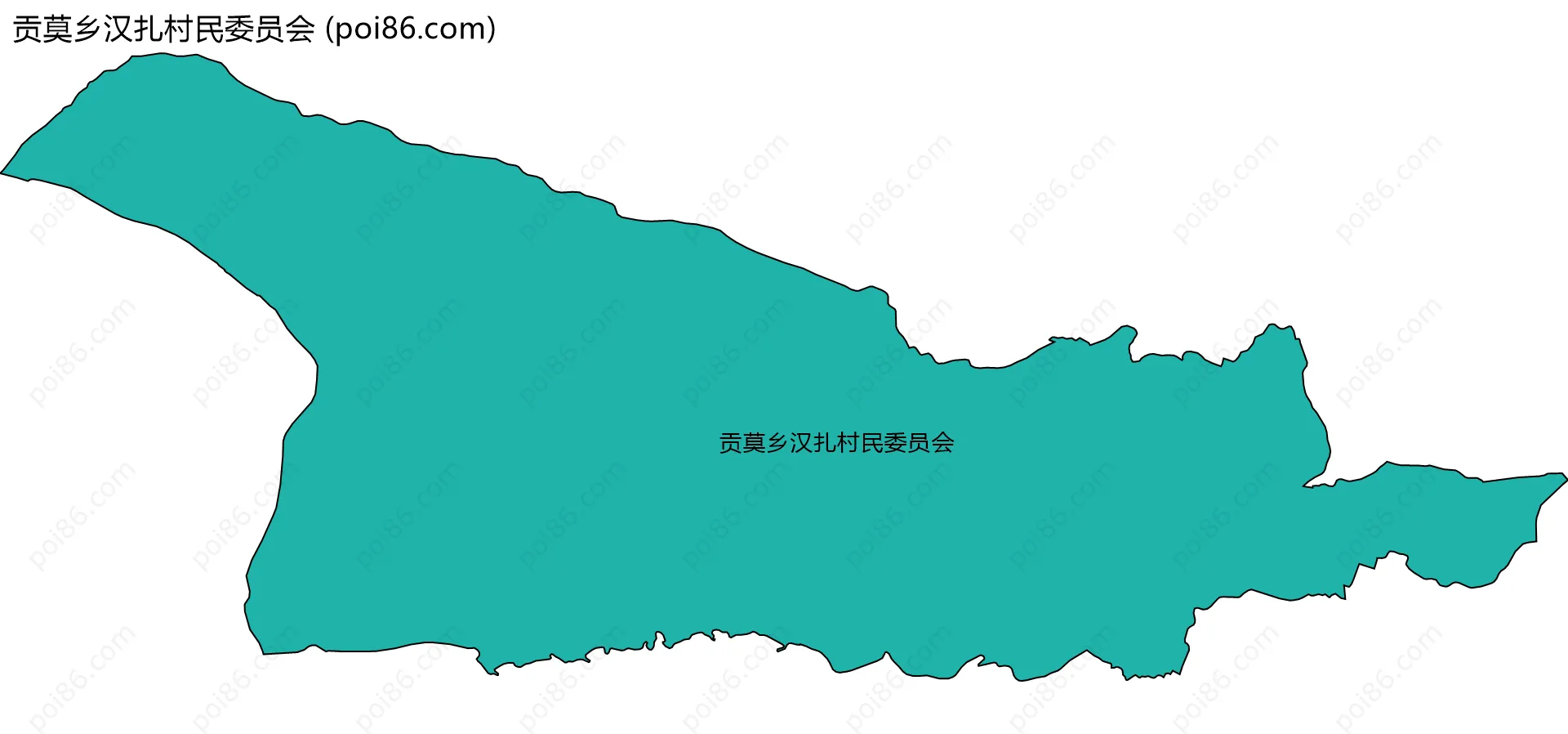贡莫乡汉扎村民委员会边界地图
