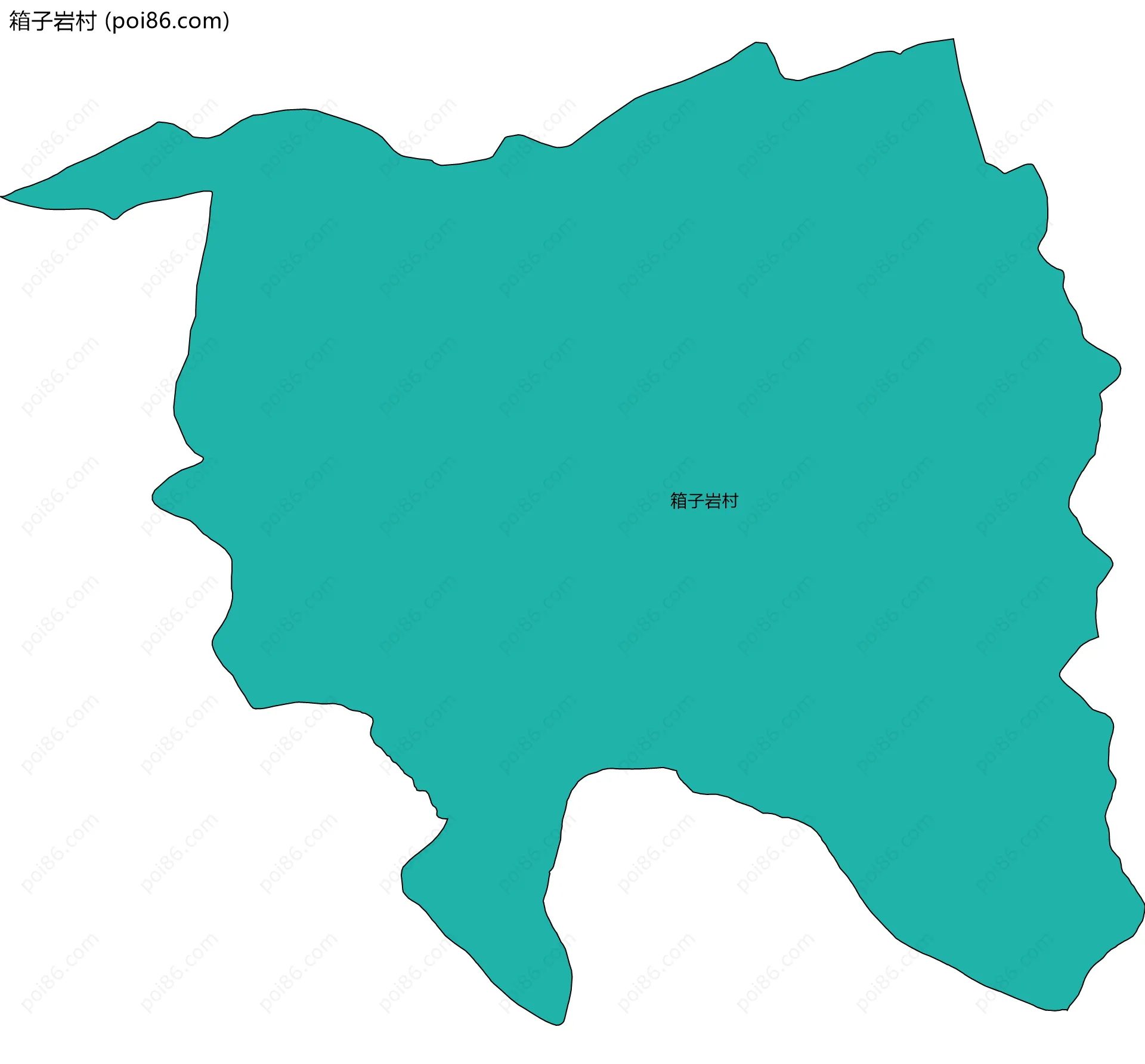 箱子岩村边界地图