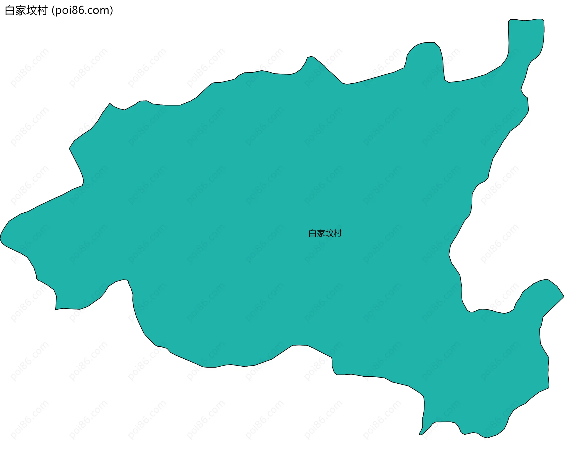 白家坟村边界地图