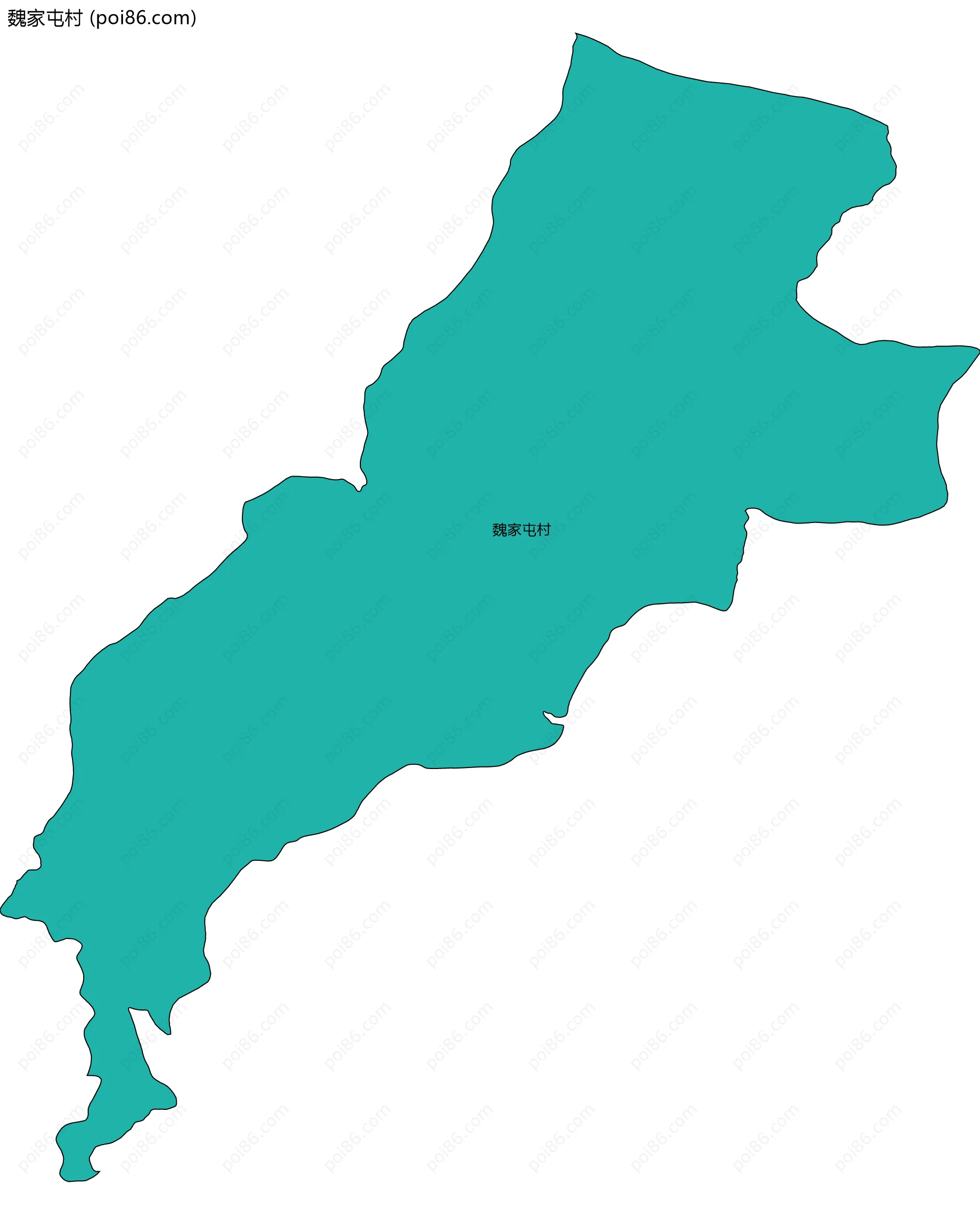 魏家屯村边界地图