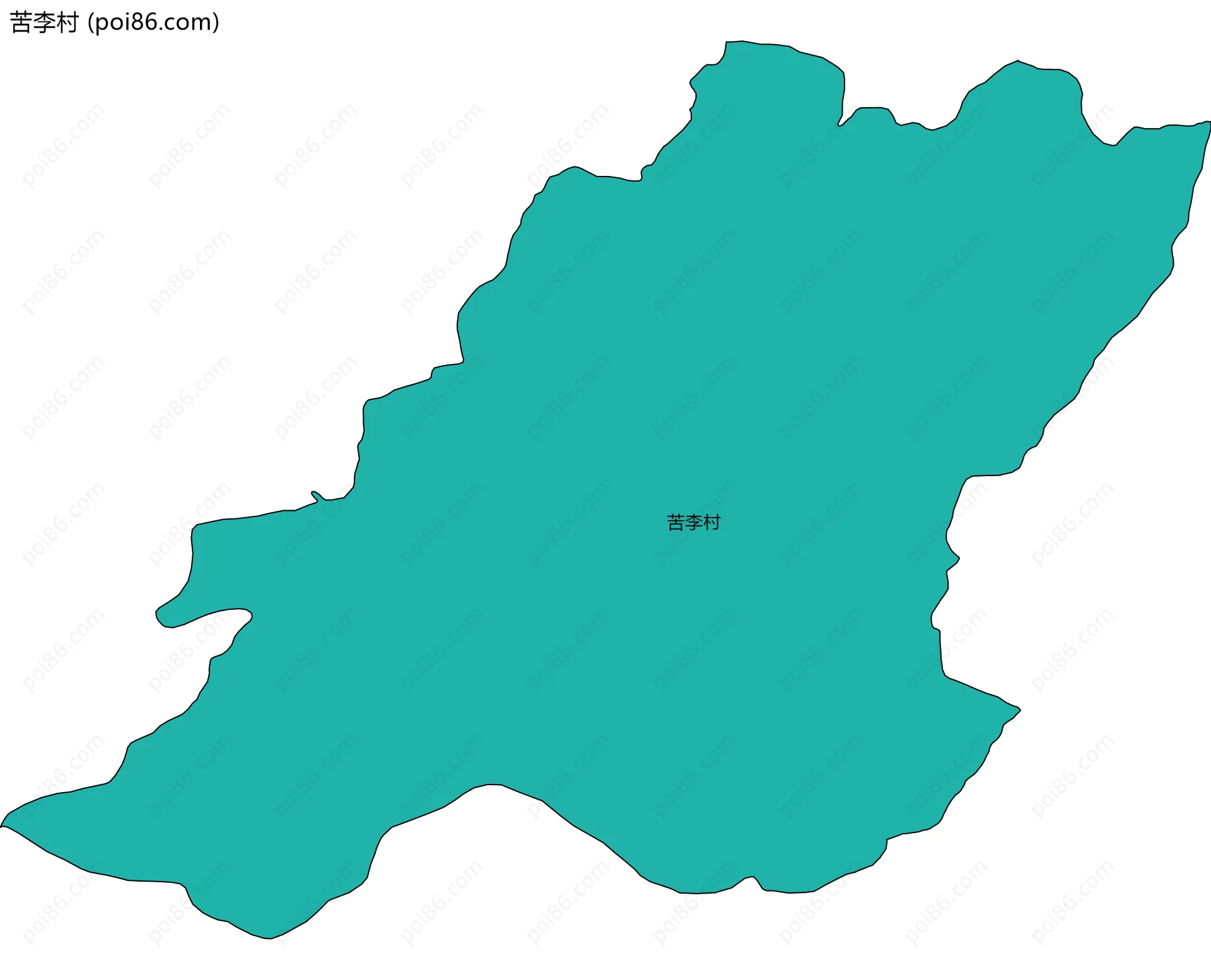 苦李村边界地图