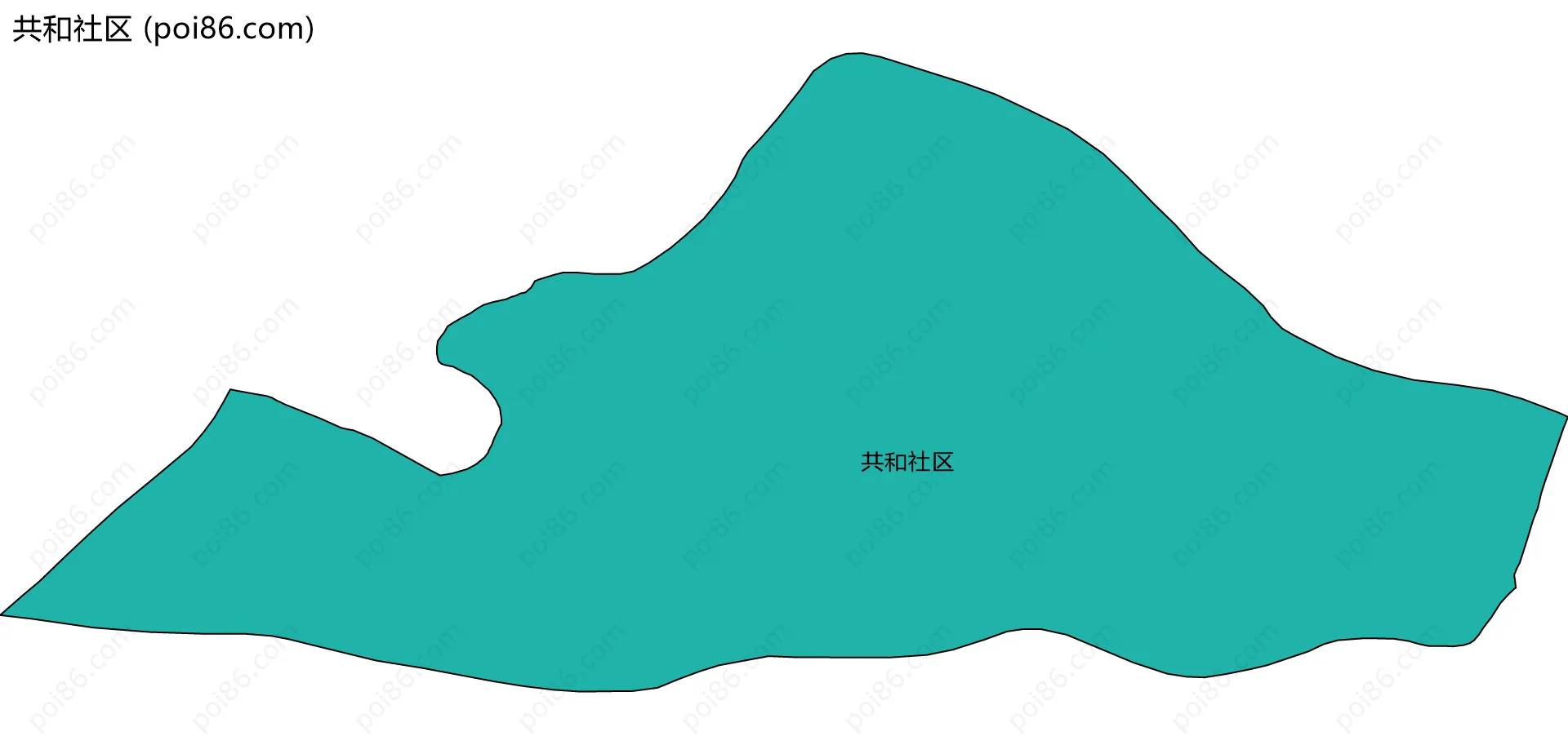 共和社区边界地图