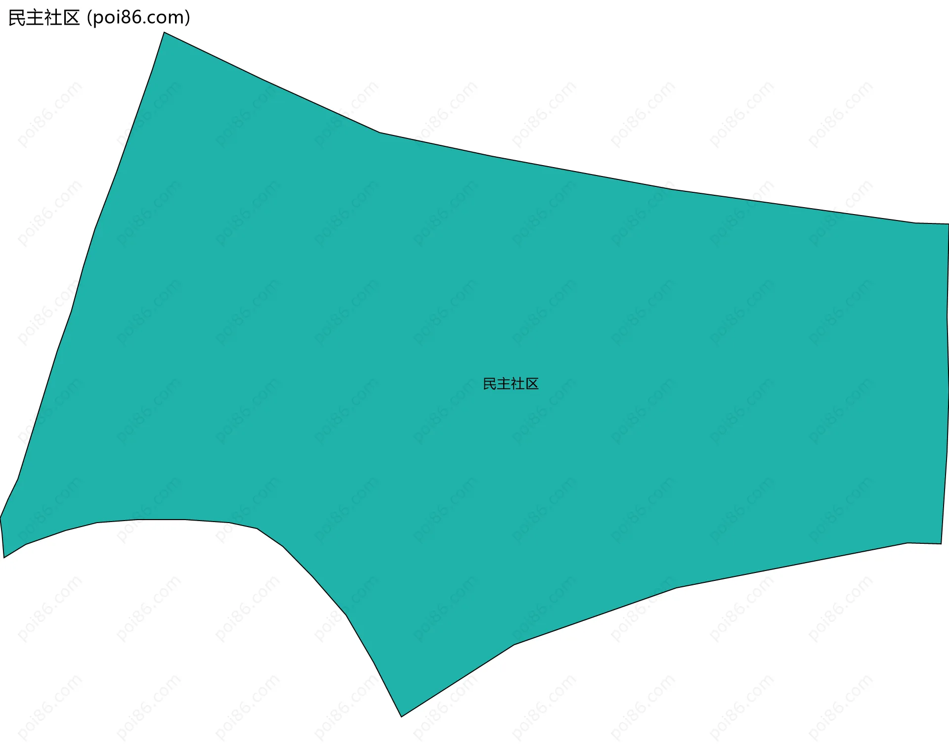 民主社区边界地图