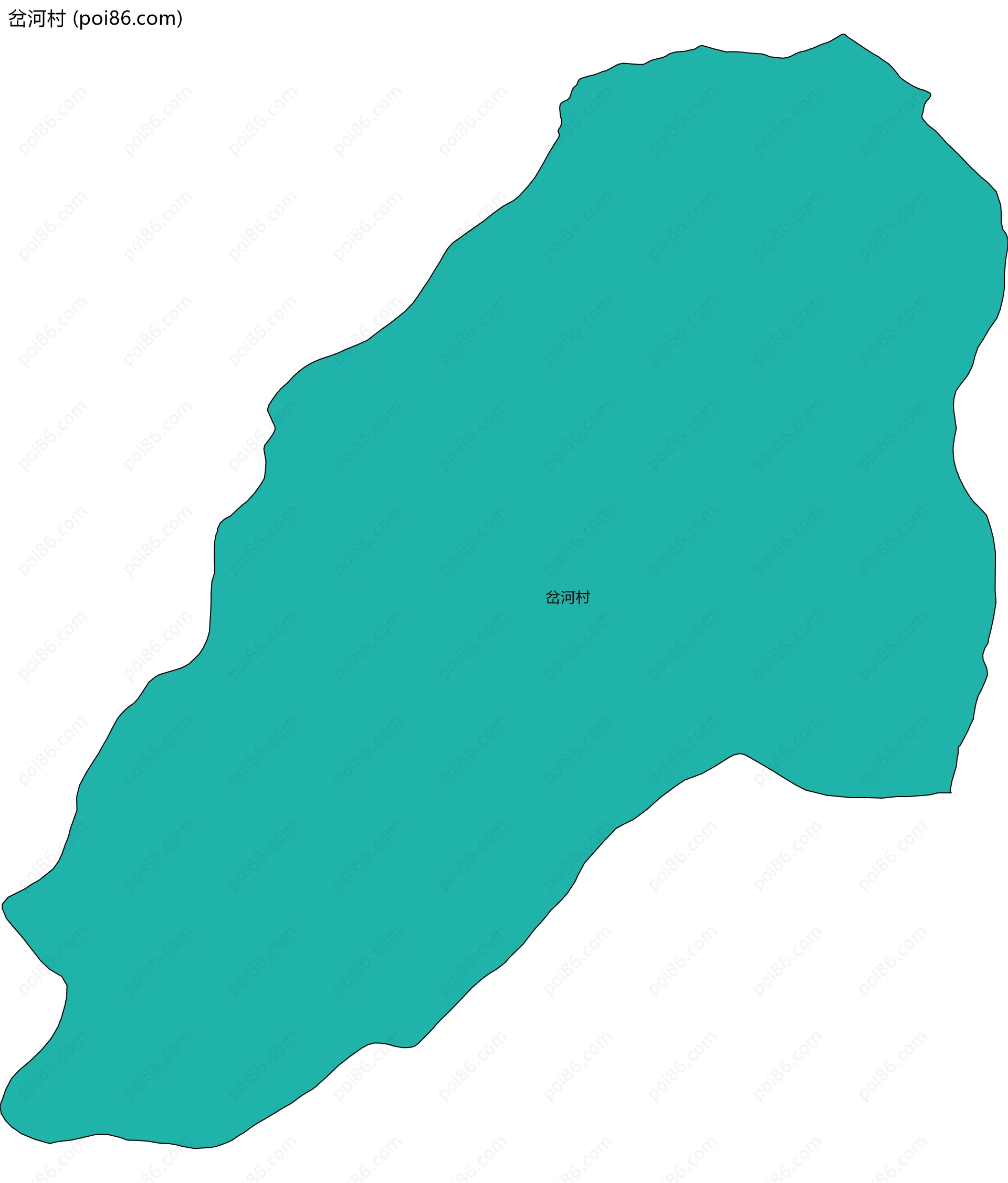 岔河村边界地图