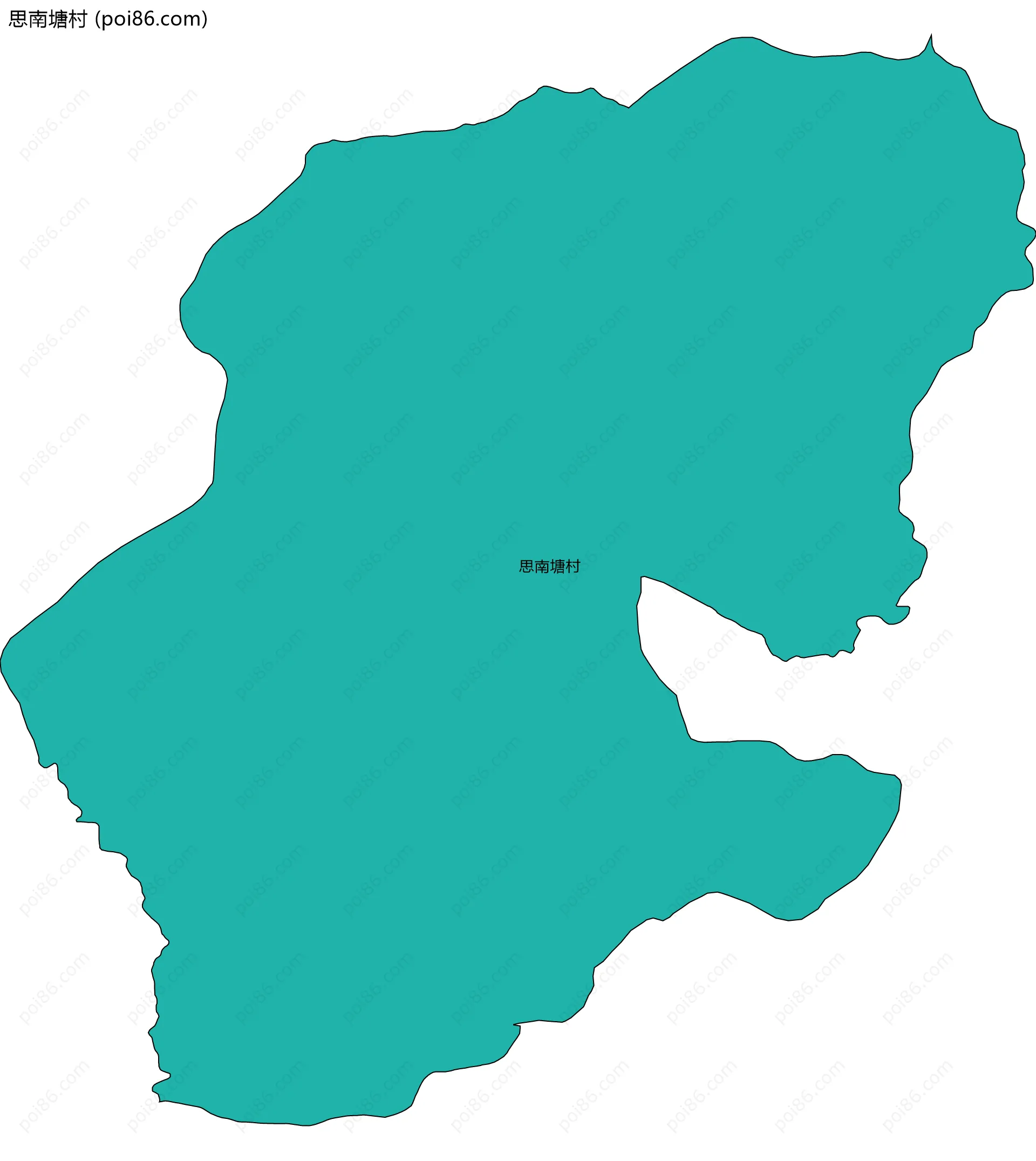 思南塘村边界地图