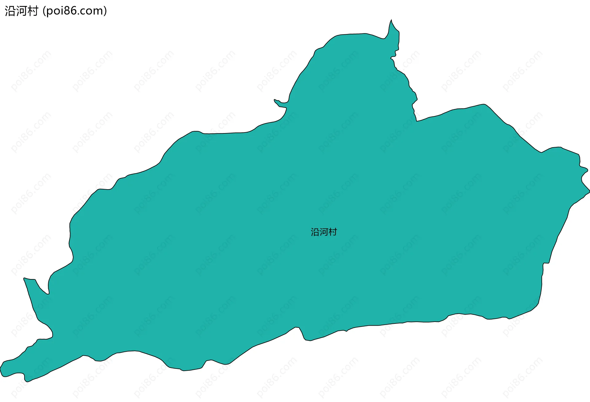 沿河村边界地图