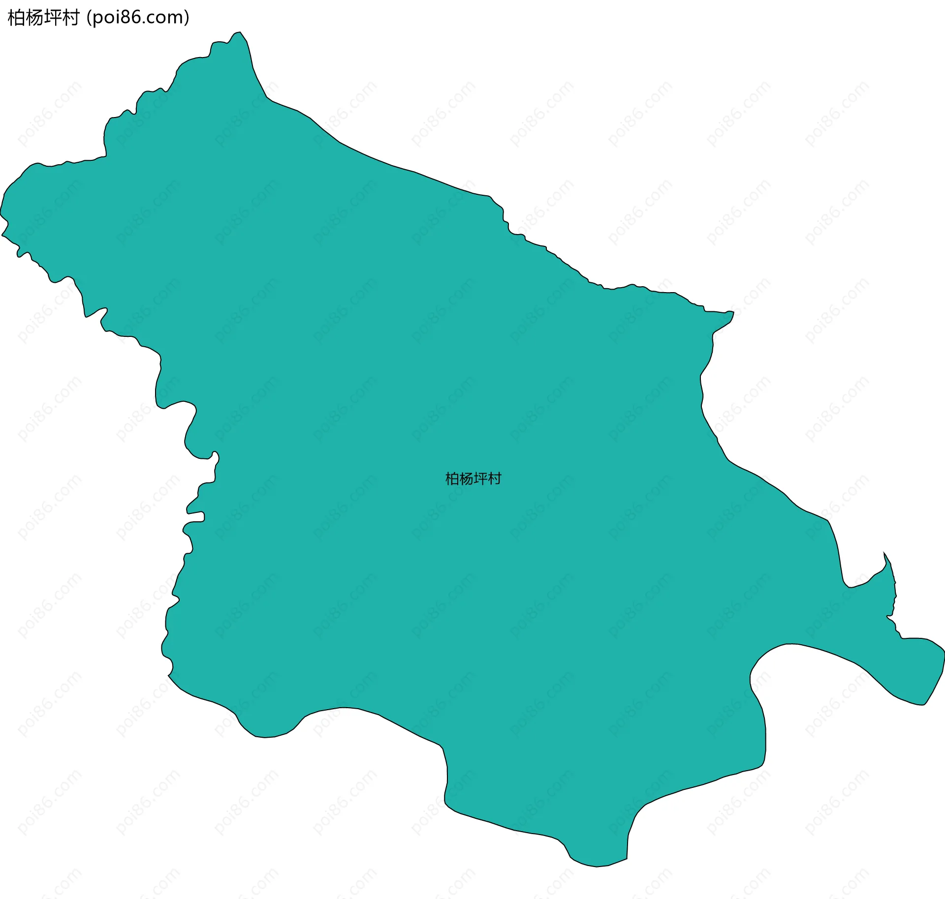 柏杨坪村边界地图