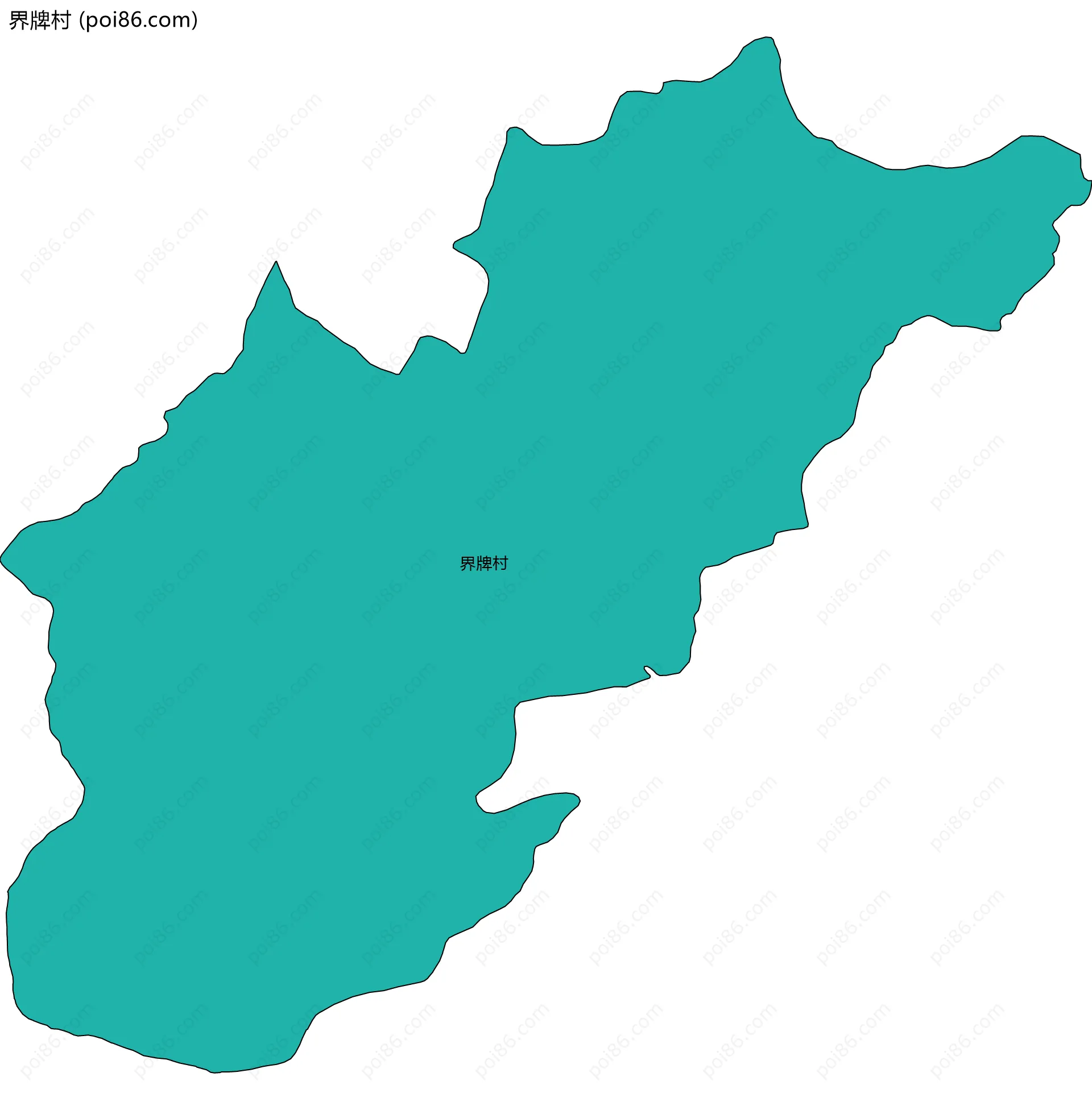 界牌村边界地图