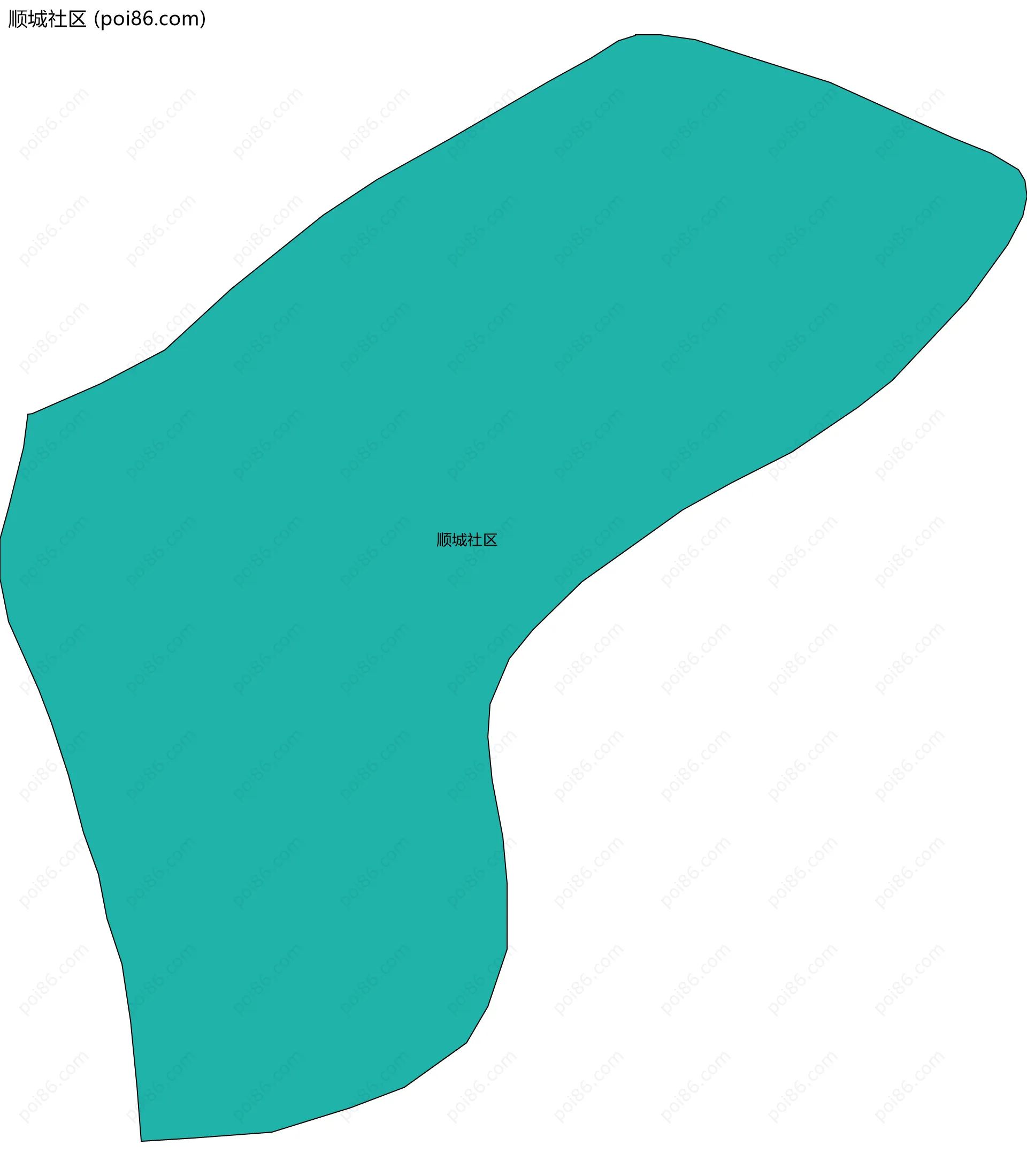 顺城社区边界地图