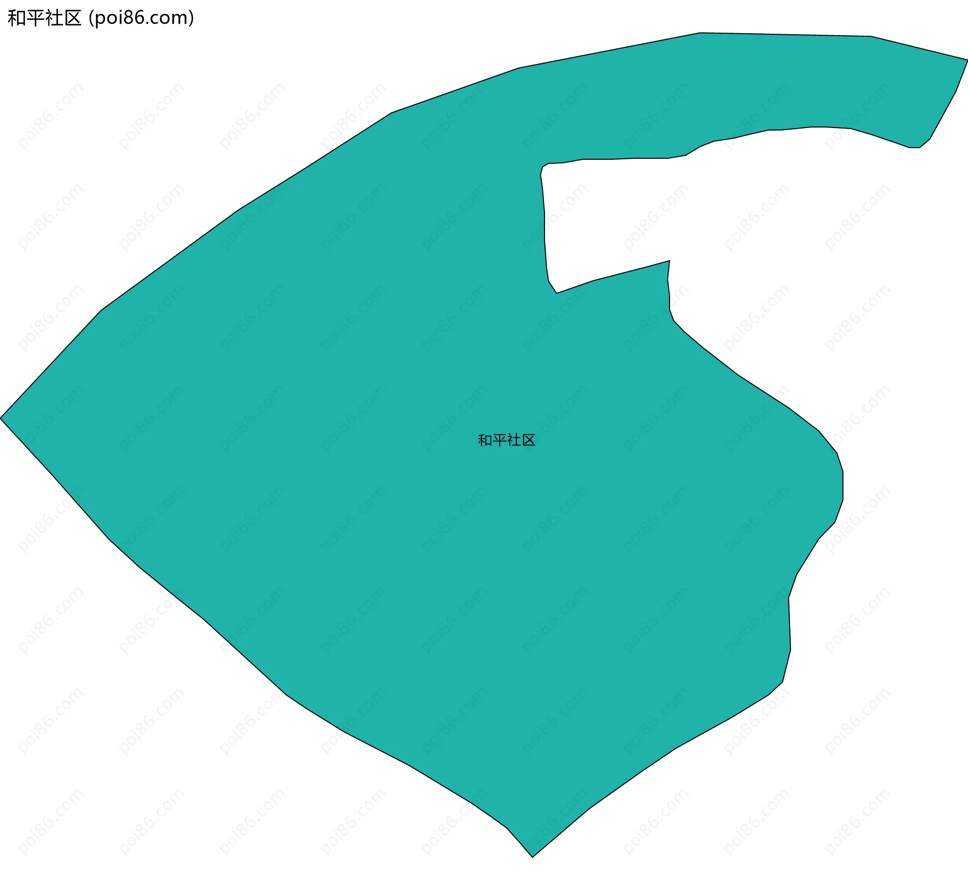 和平社区边界地图