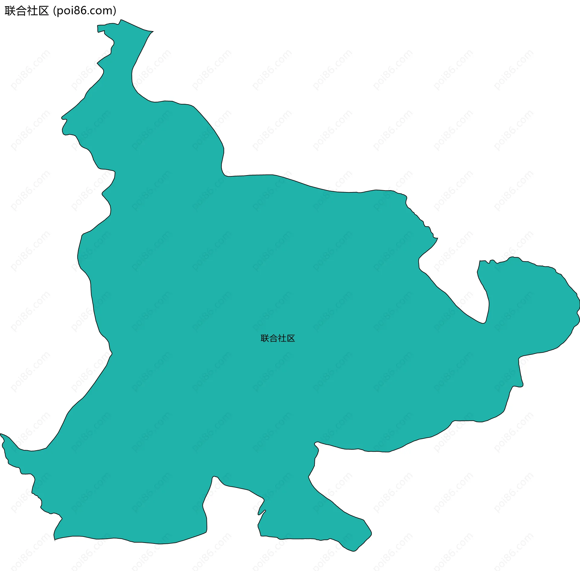 联合社区边界地图