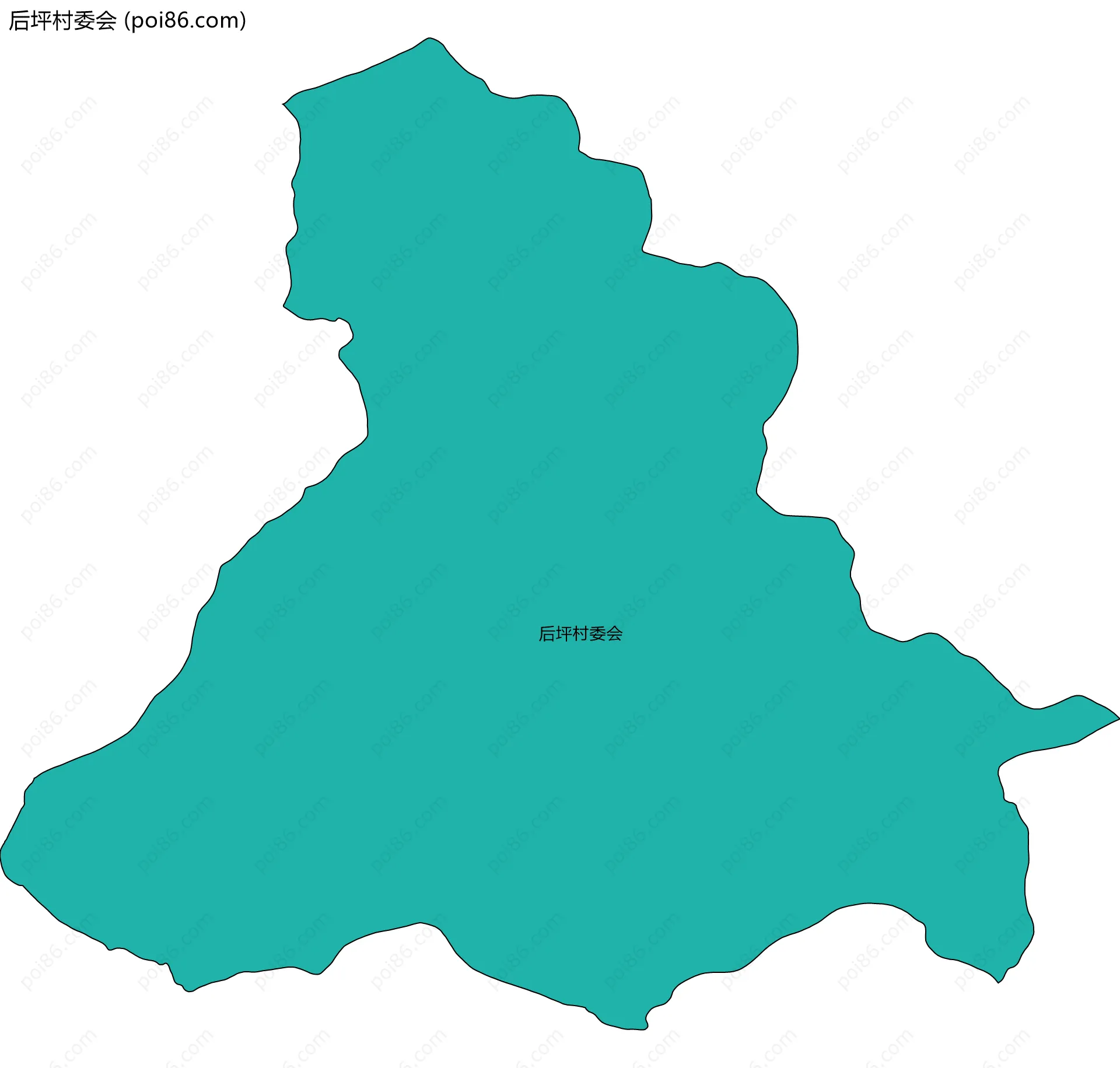 后坪村委会边界地图