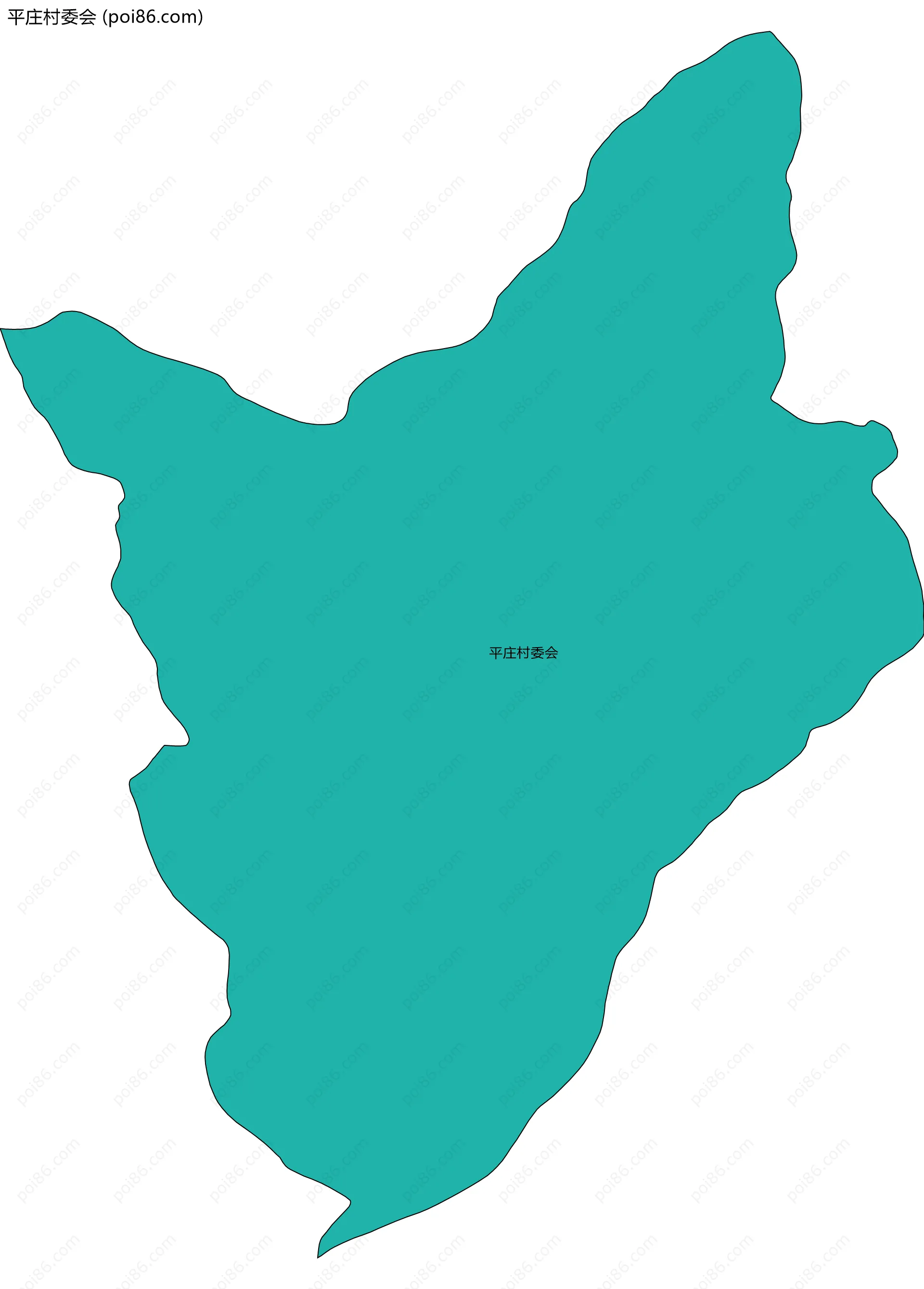 平庄村委会边界地图