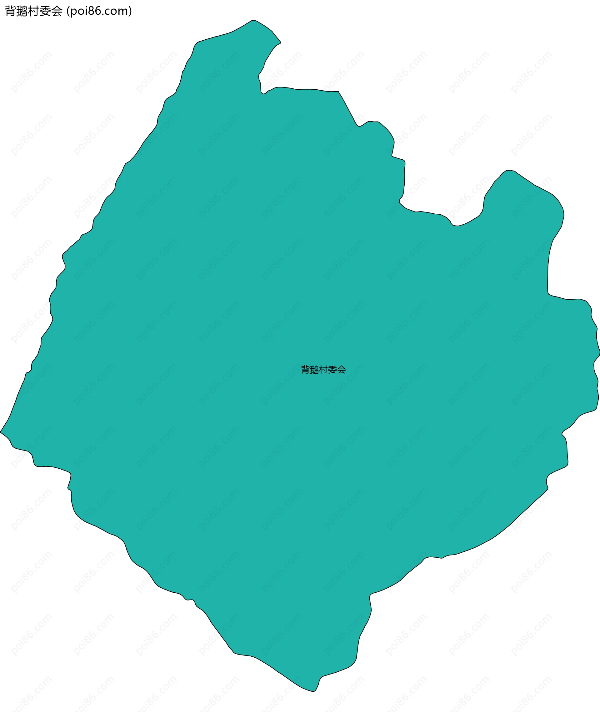 背鹅村委会边界地图