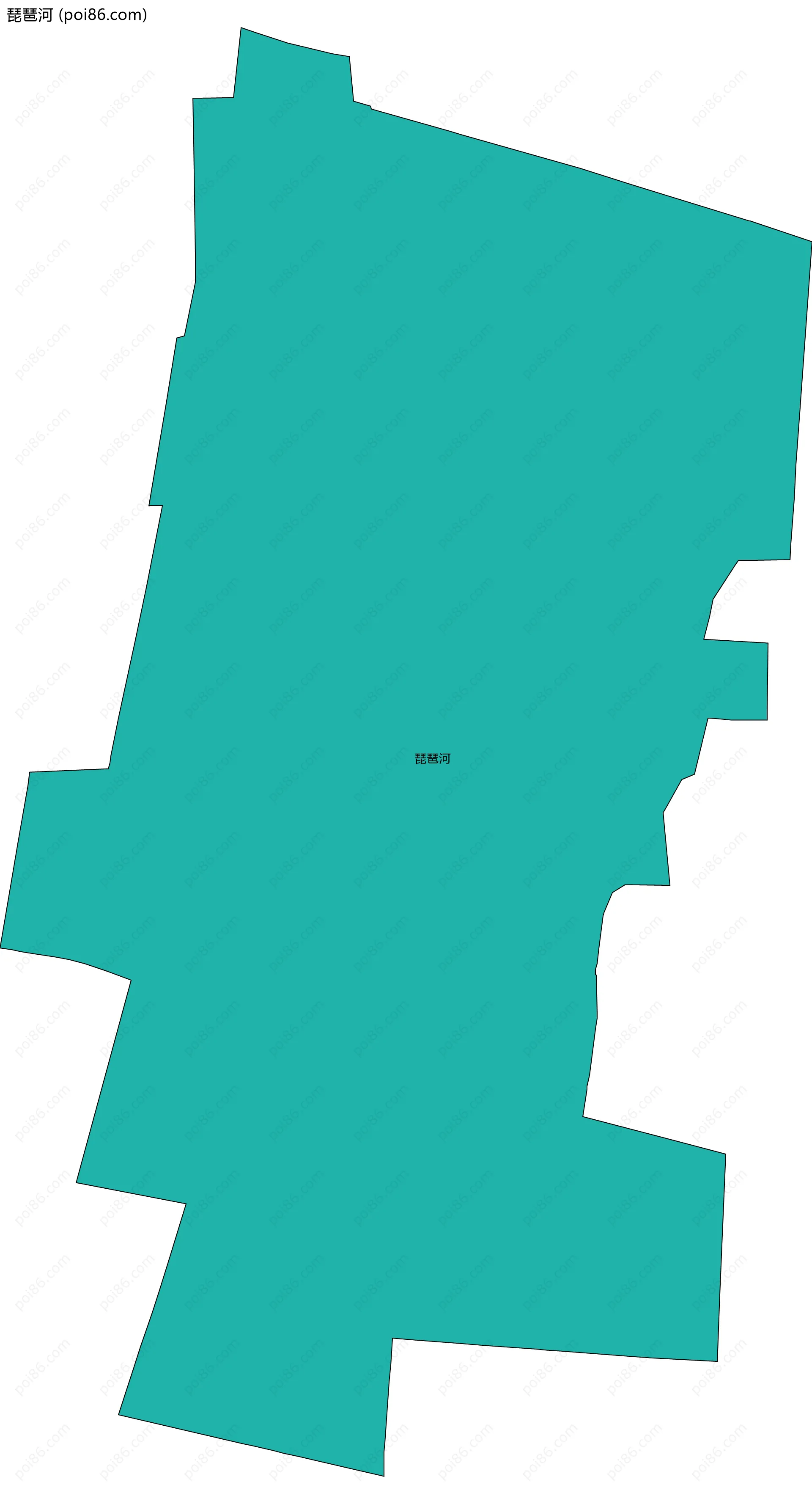 琵琶河边界地图