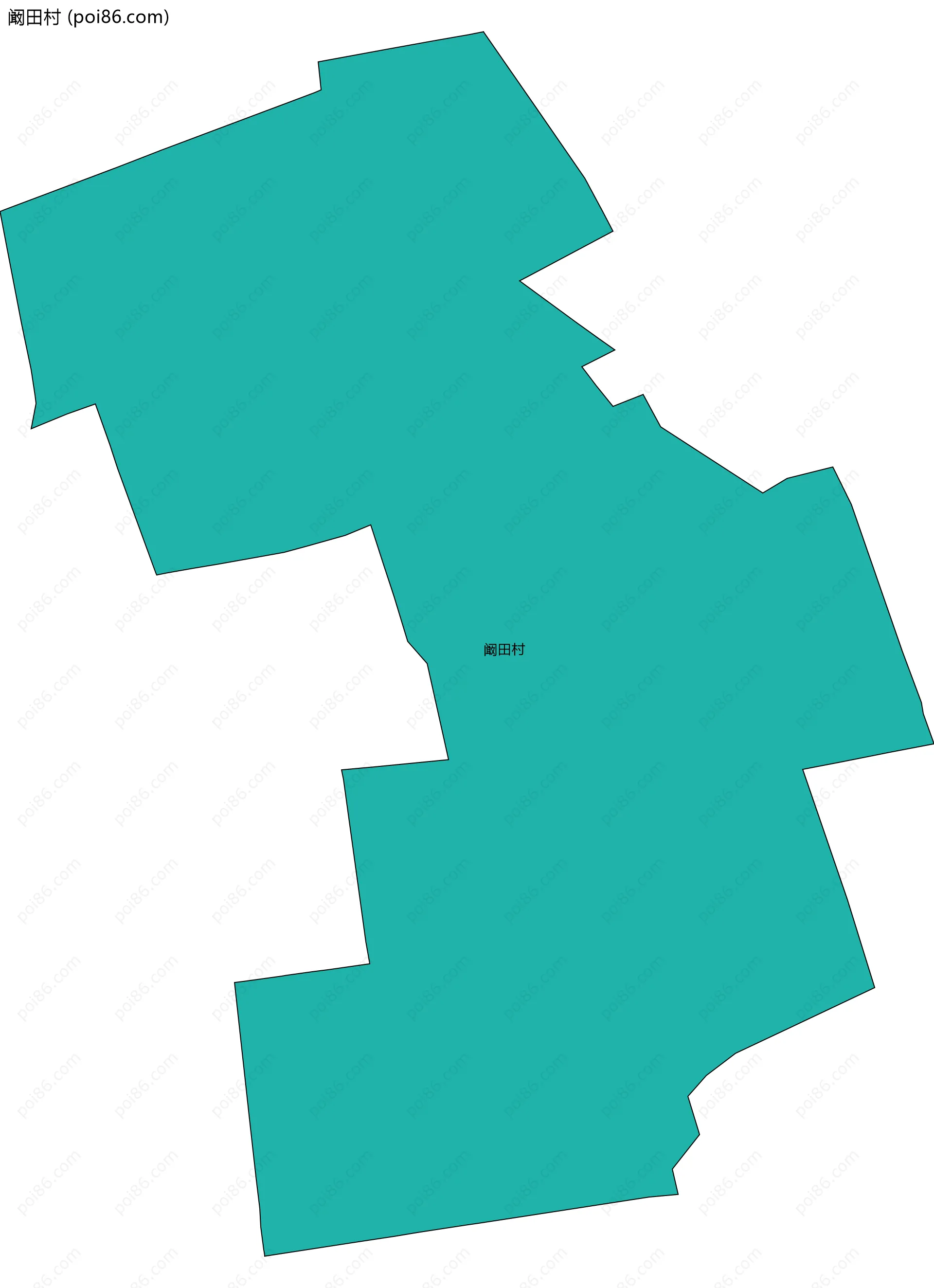 阚田村边界地图