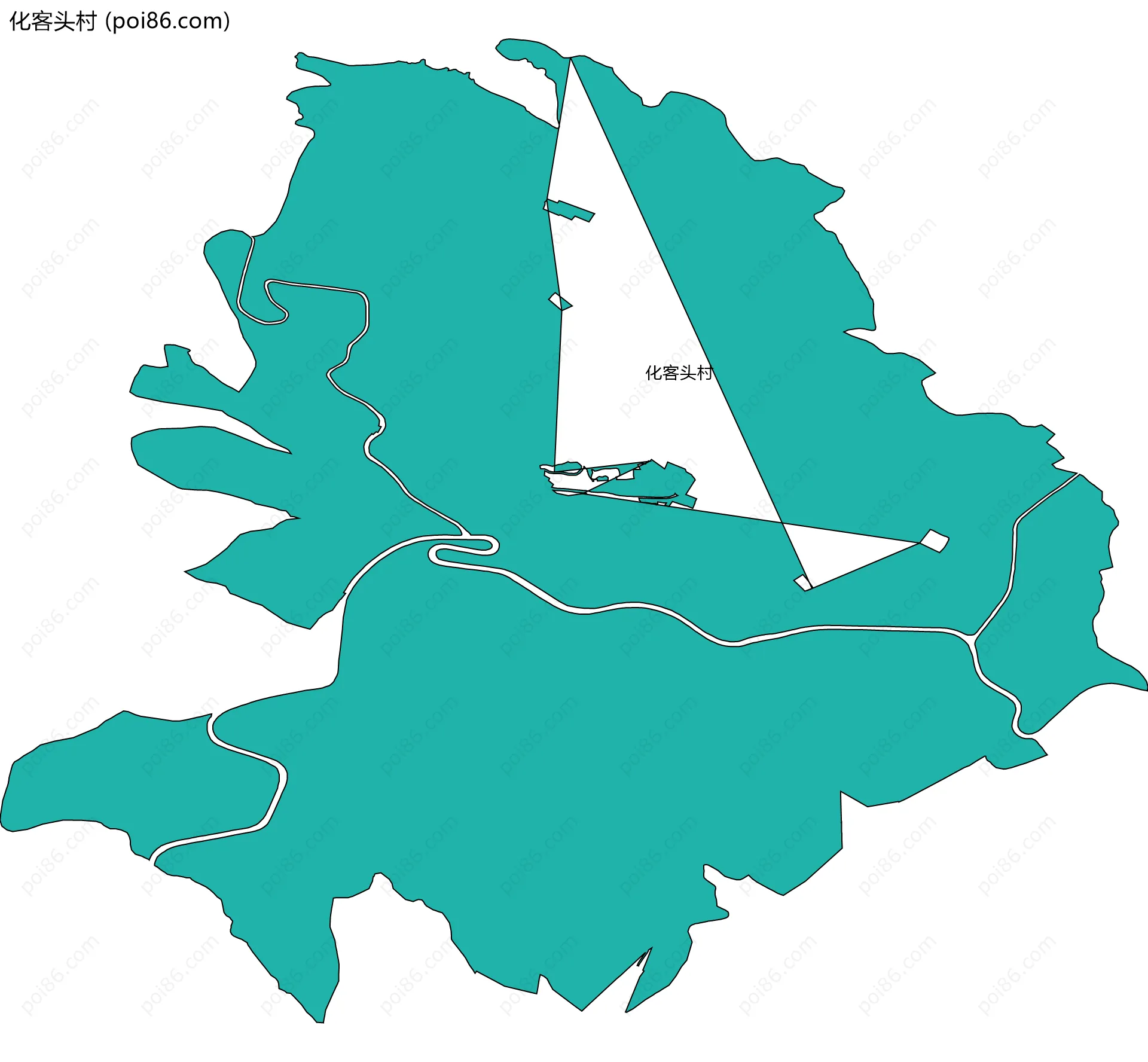化客头村边界地图