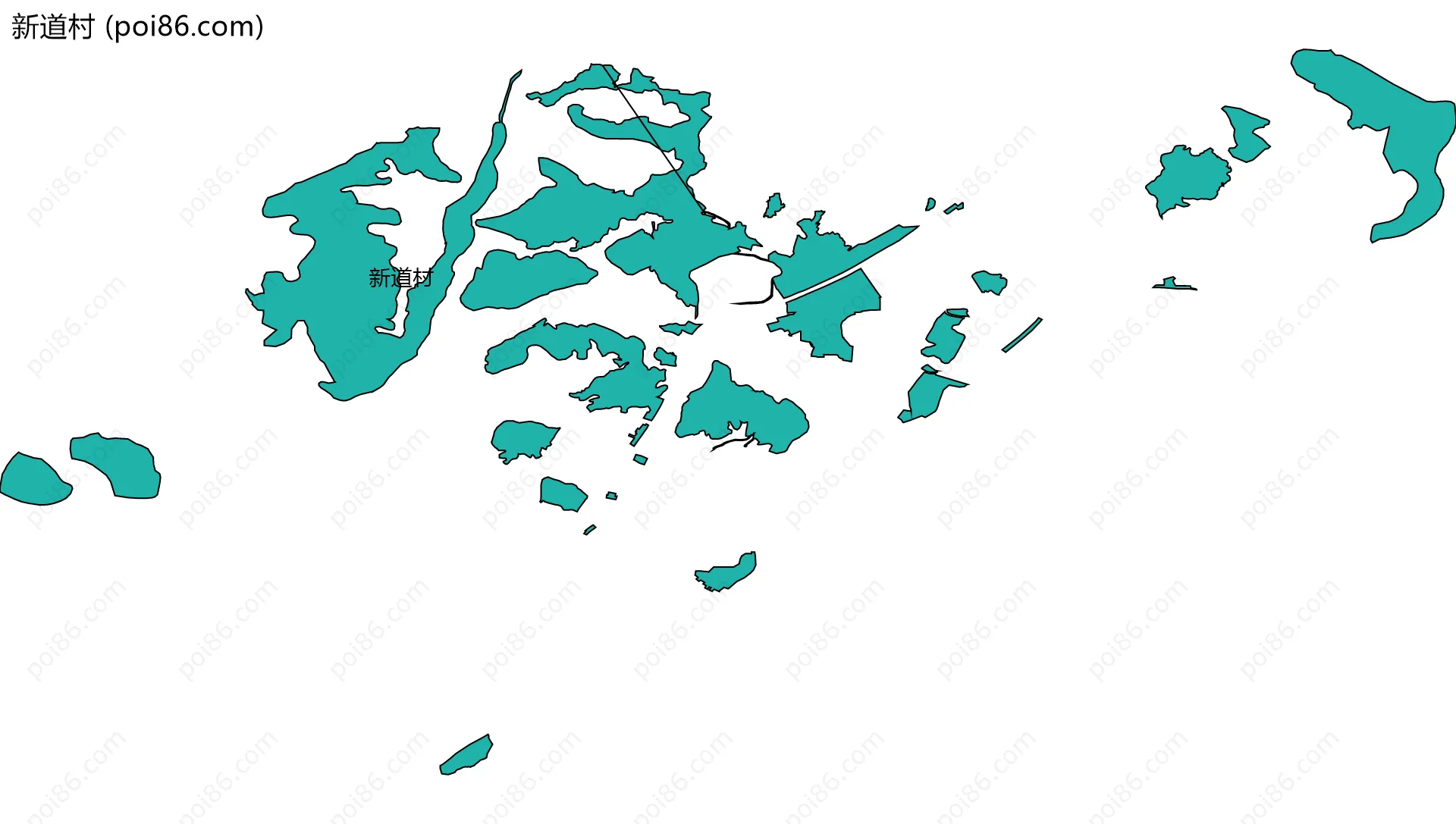 新道村边界地图