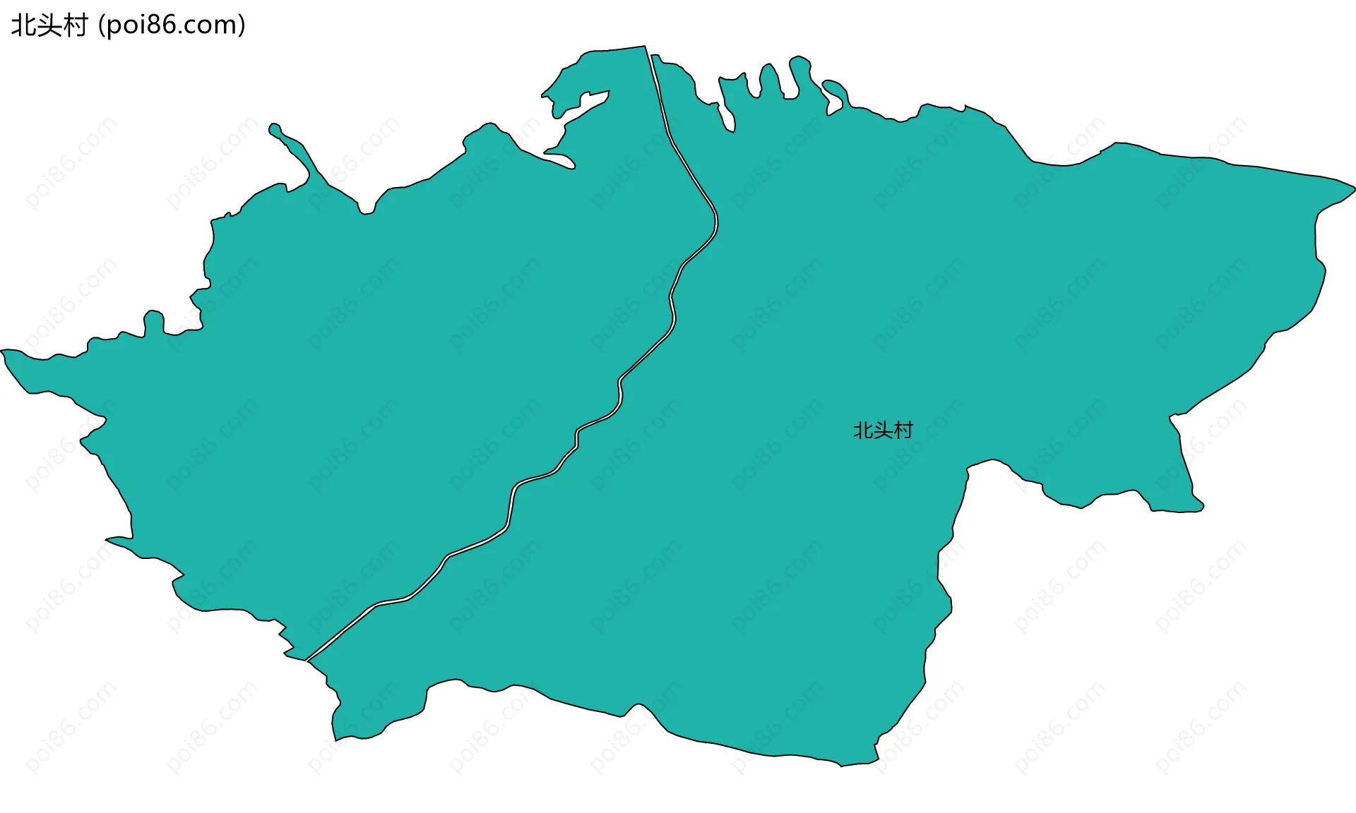 北头村边界地图