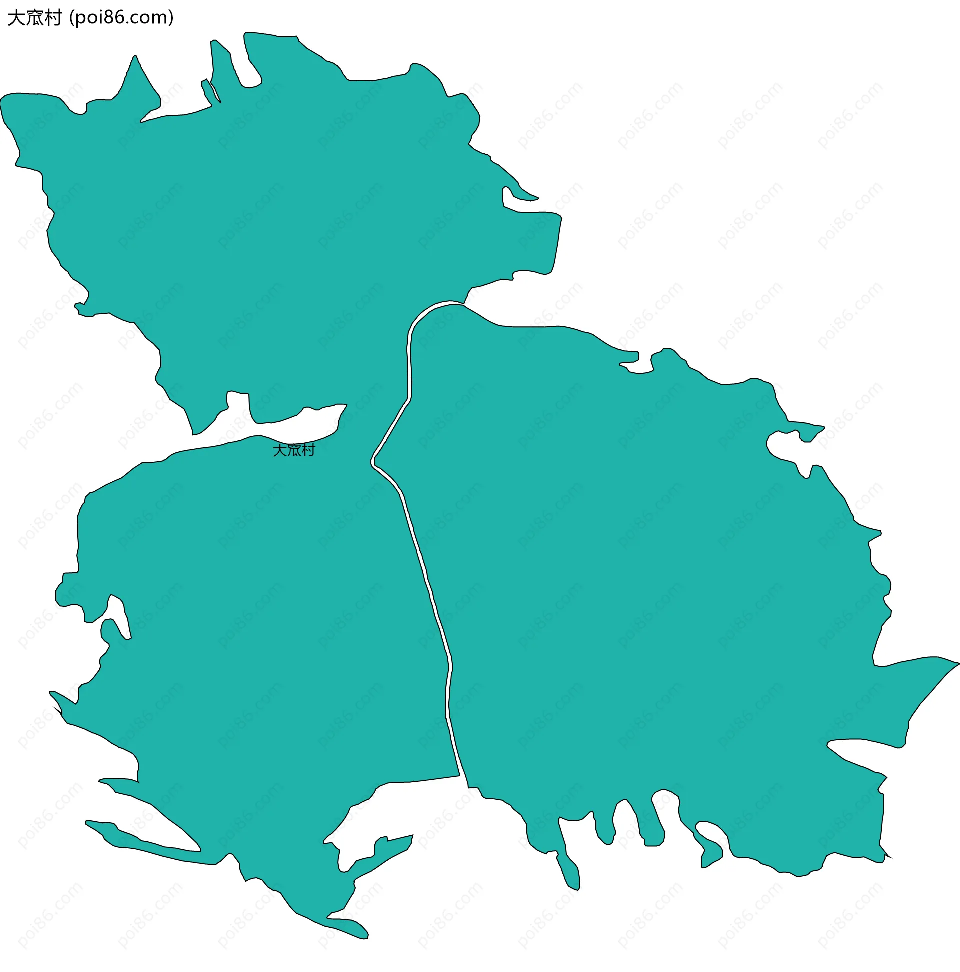 大窊村边界地图