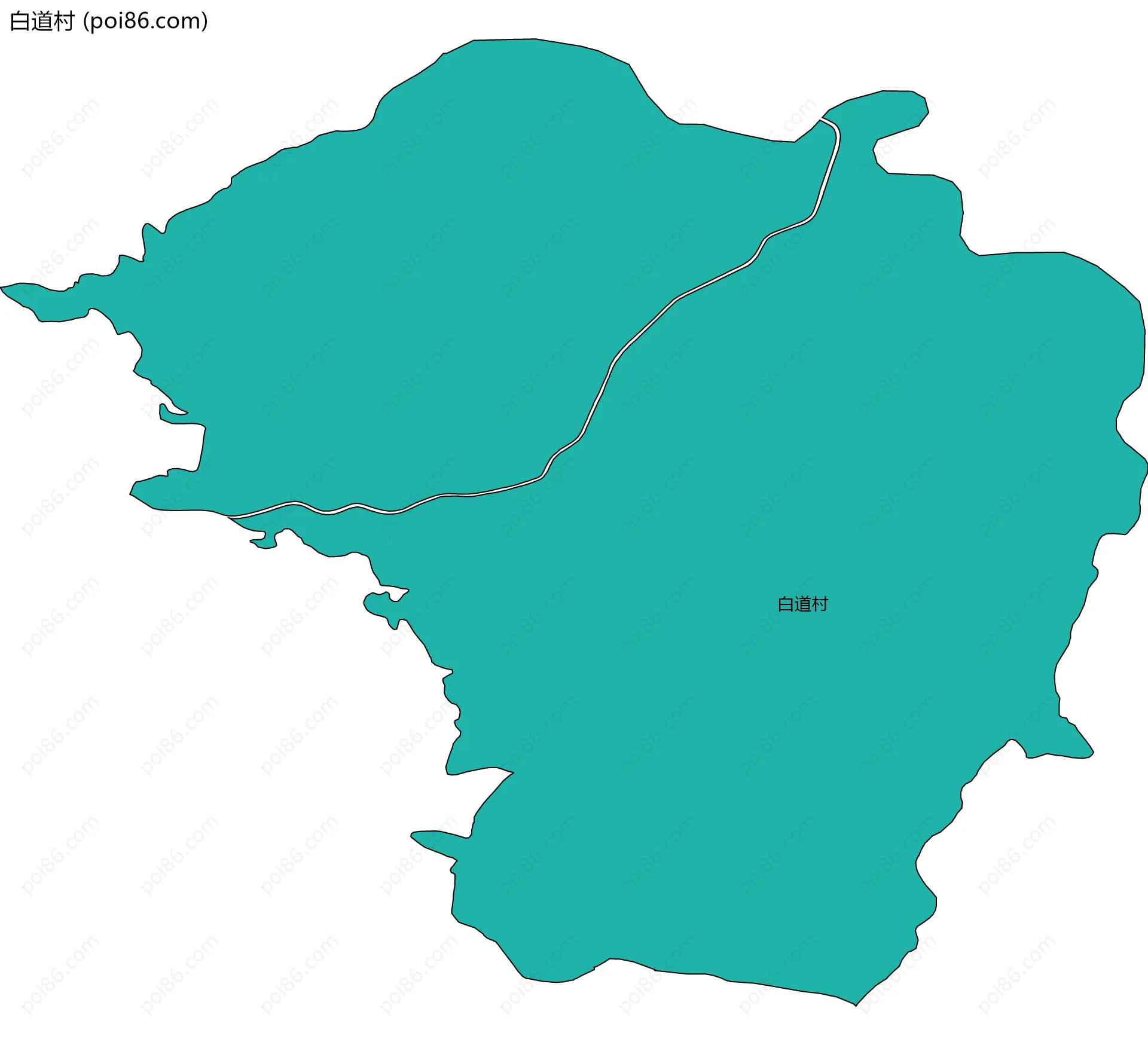 白道村边界地图