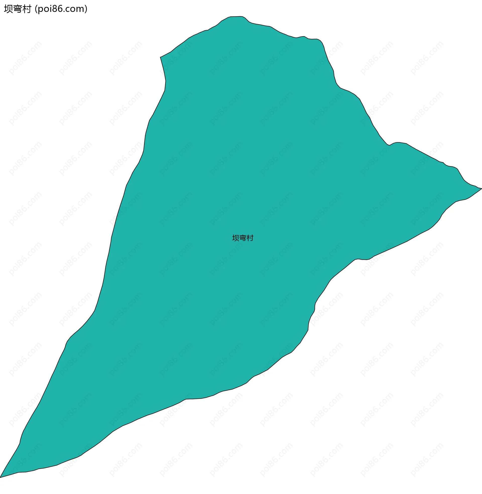 坝弯村边界地图