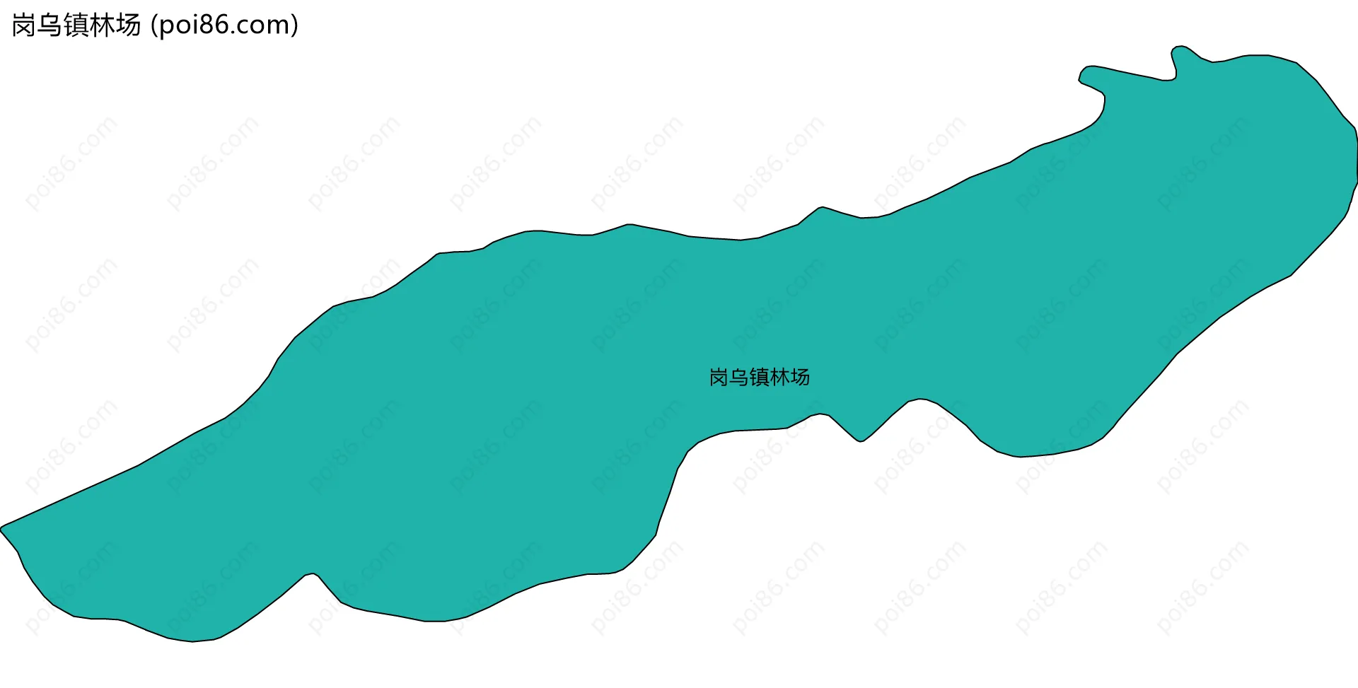 岗乌镇林场边界地图