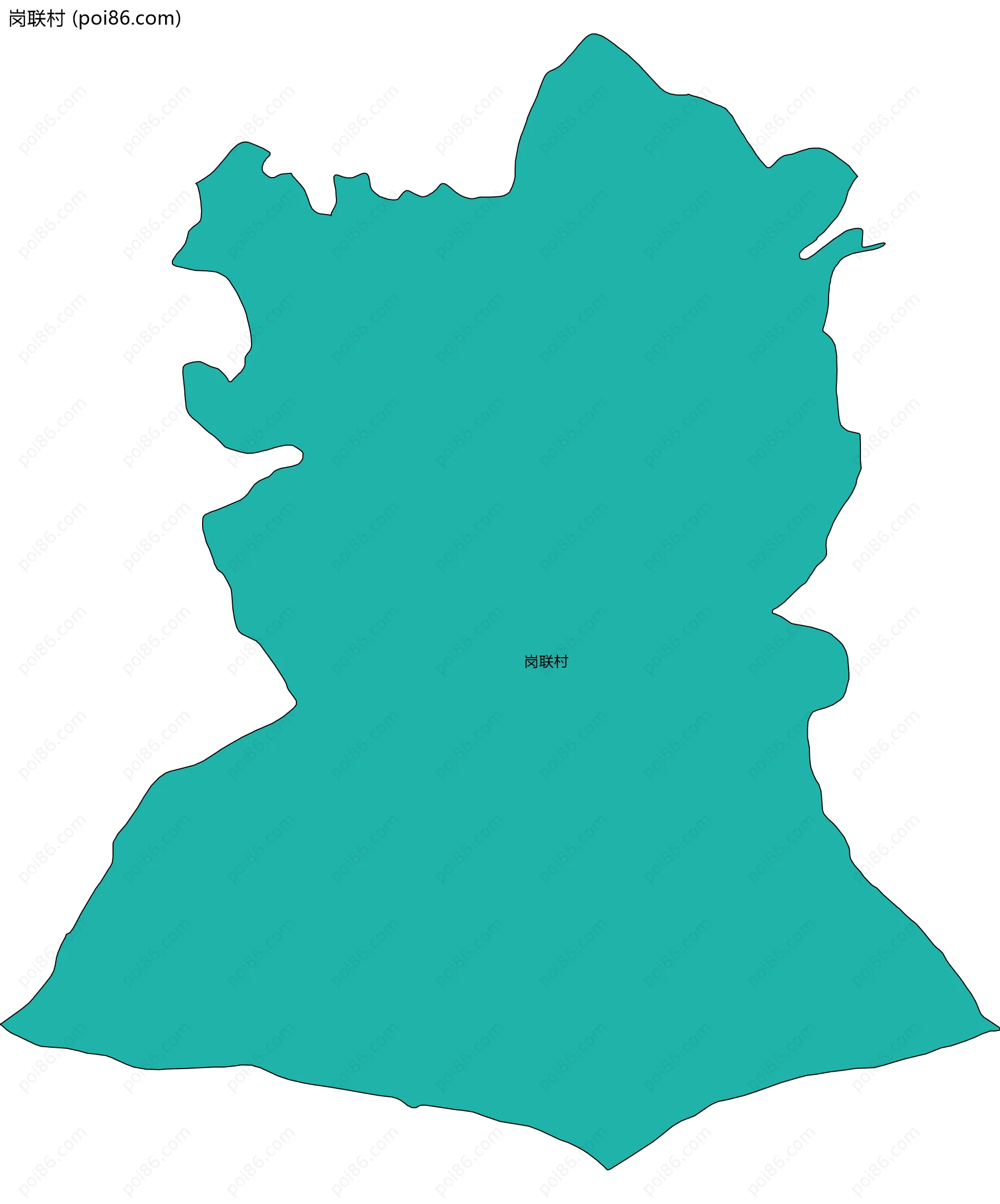 岗联村边界地图