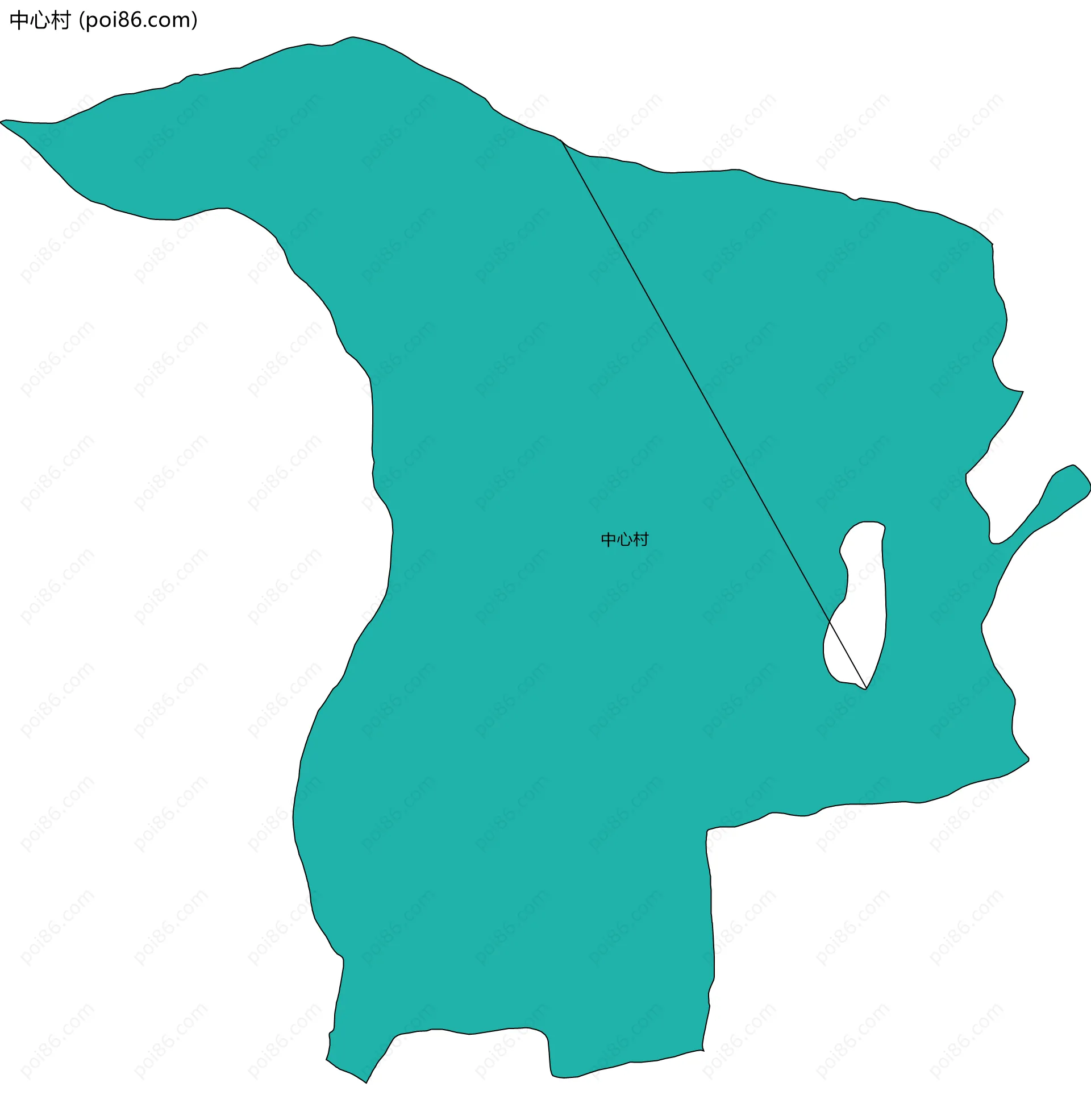 中心村边界地图