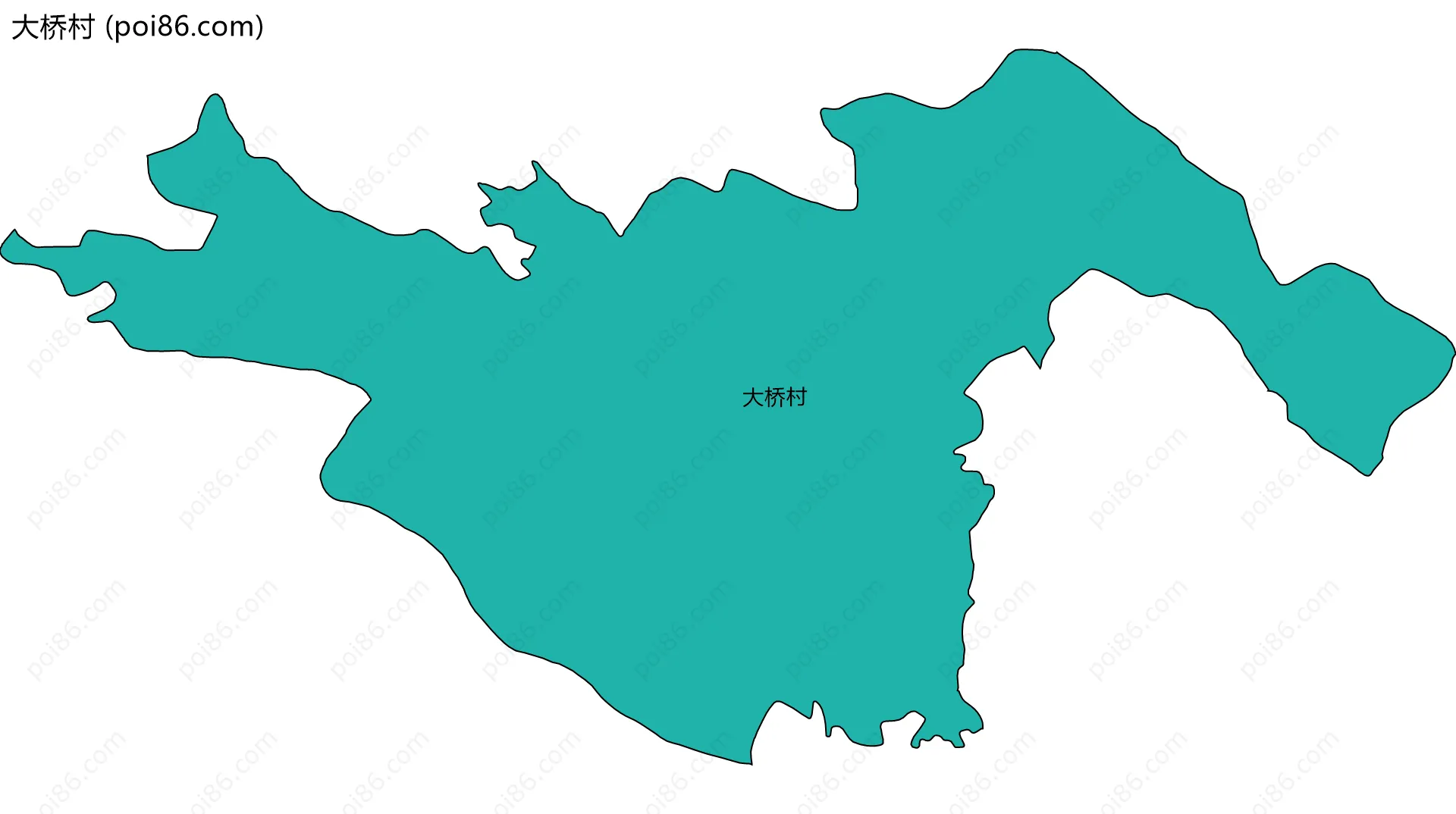大桥村边界地图