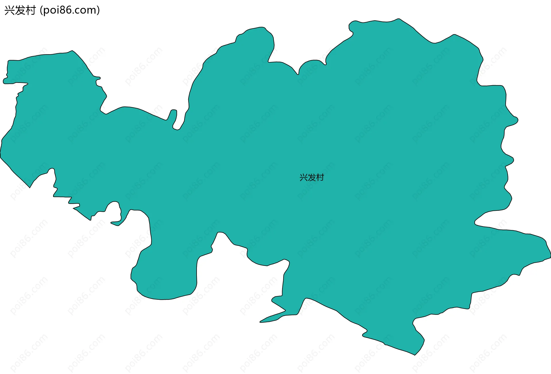 兴发村边界地图