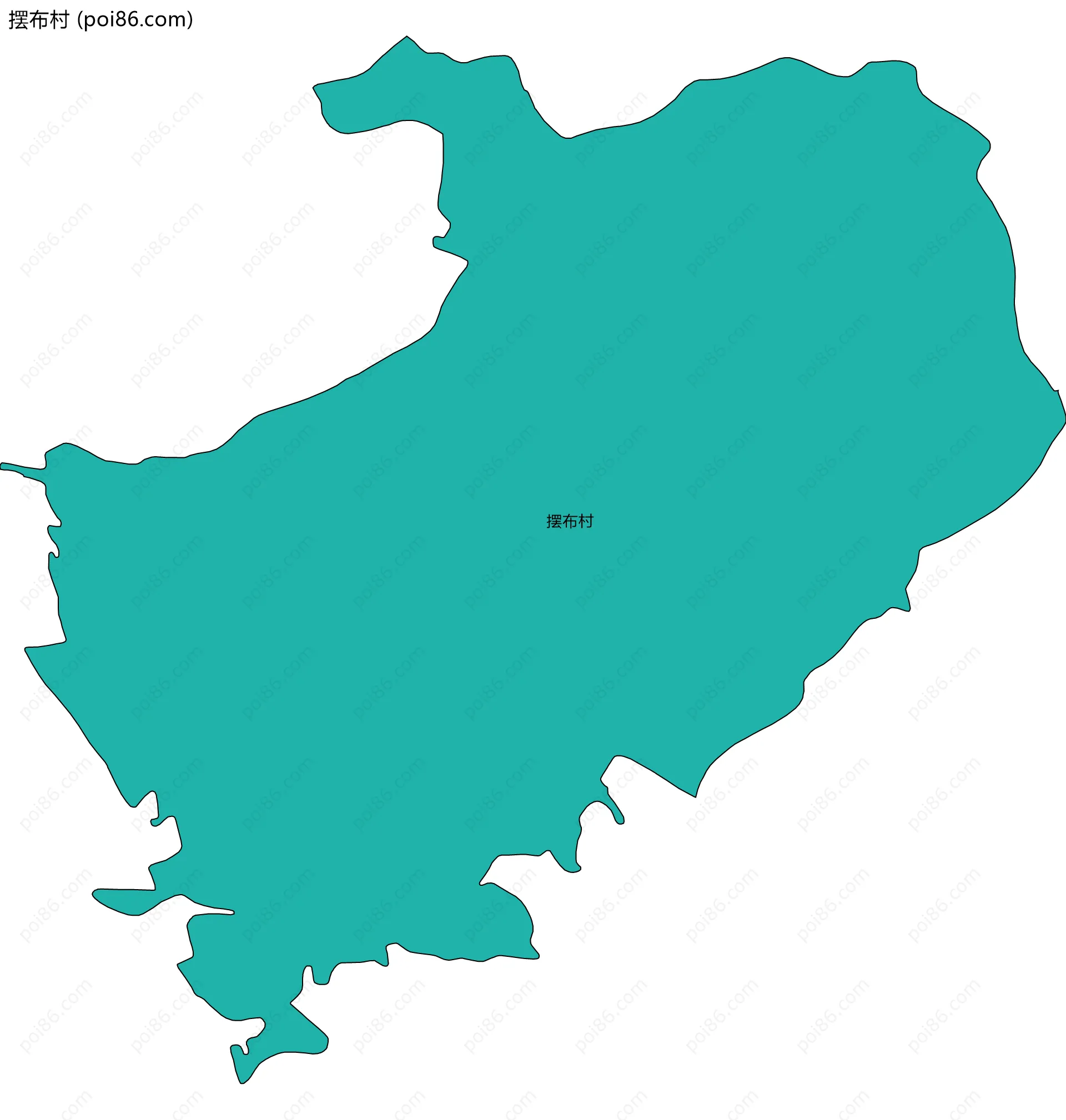 摆布村边界地图