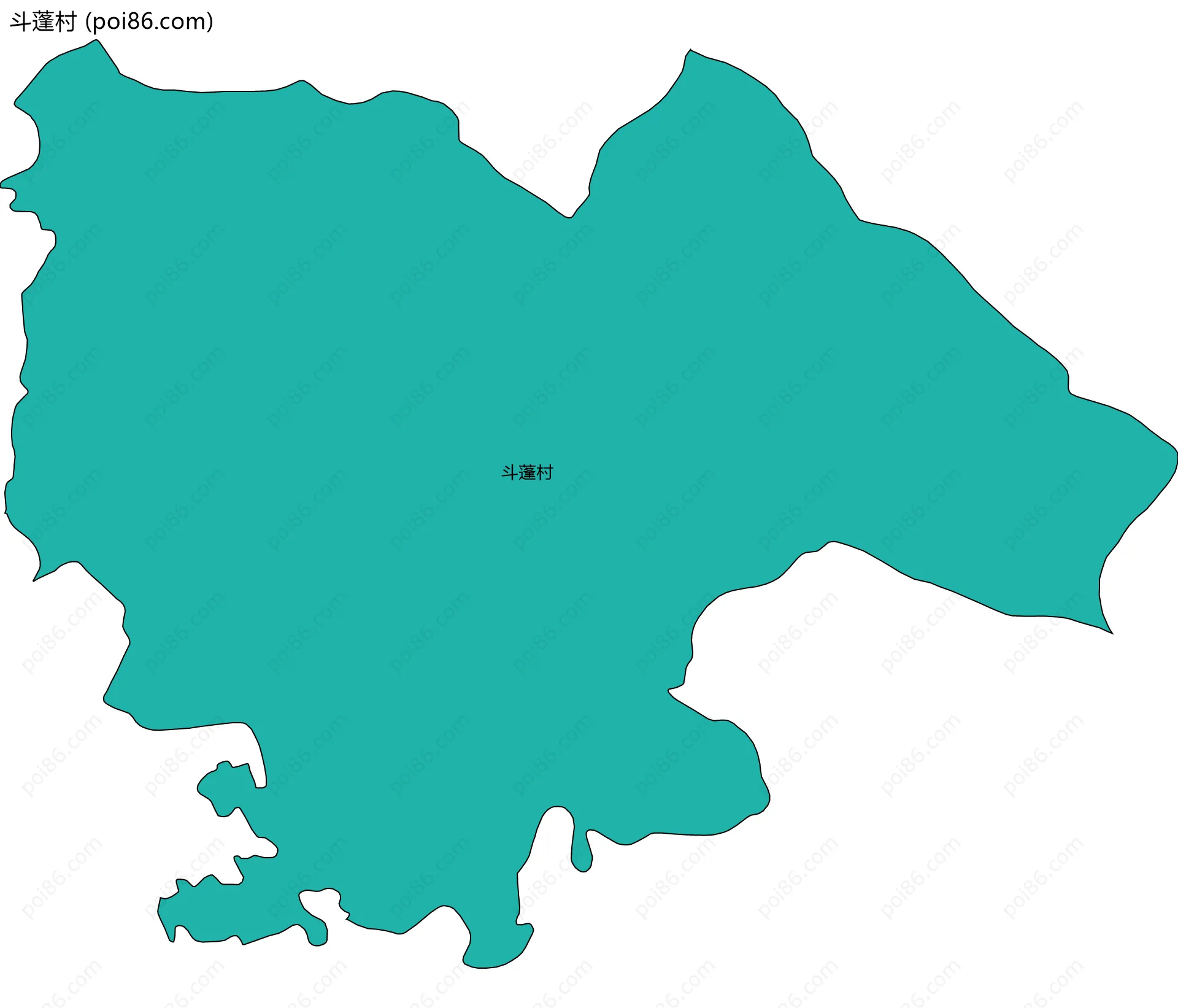 斗蓬村边界地图